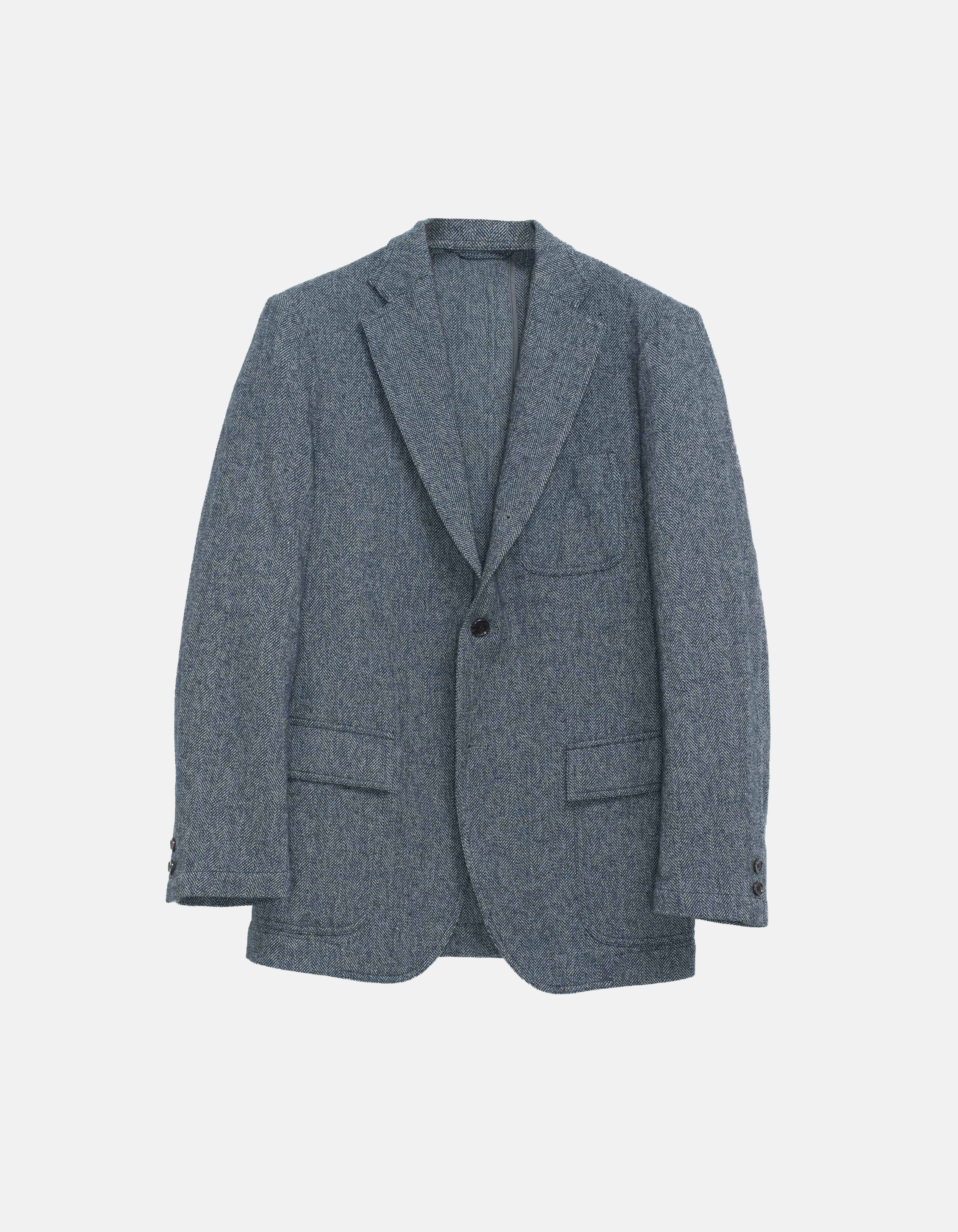GREY HERRINGBONE SUMMER TWEED SPORT COAT