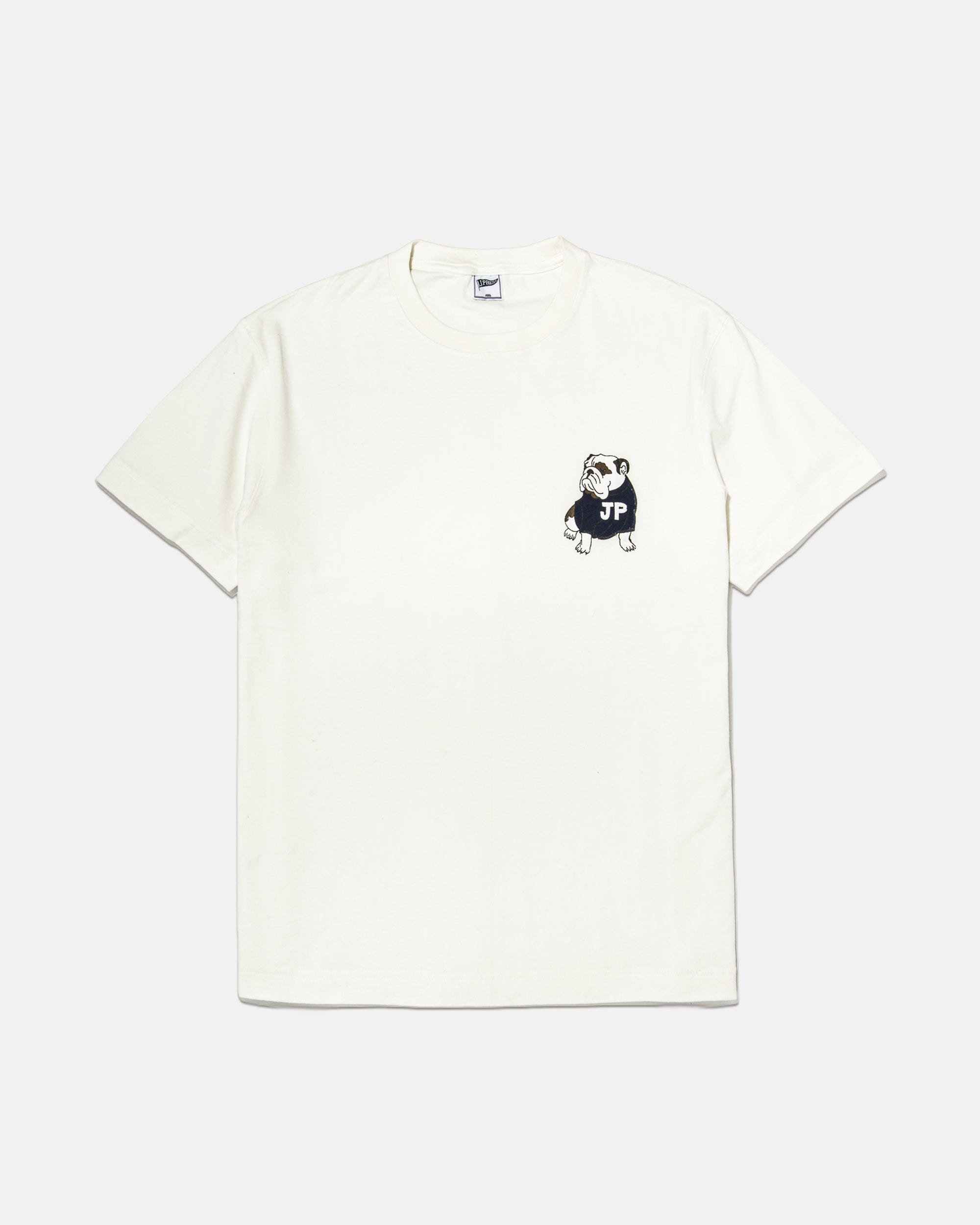 White J. Press Bulldog T-shirt