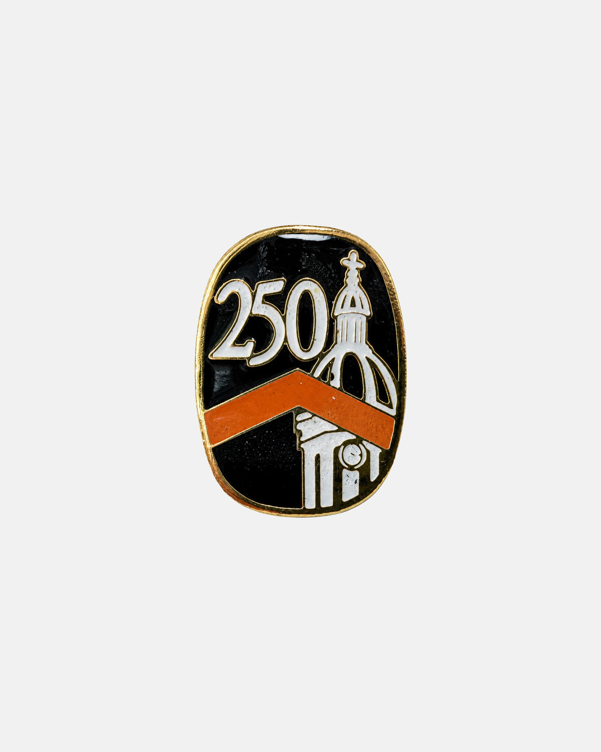 Vintage Princeton University 250th Anniversary Nassau Hall Enamel Lapel Pin