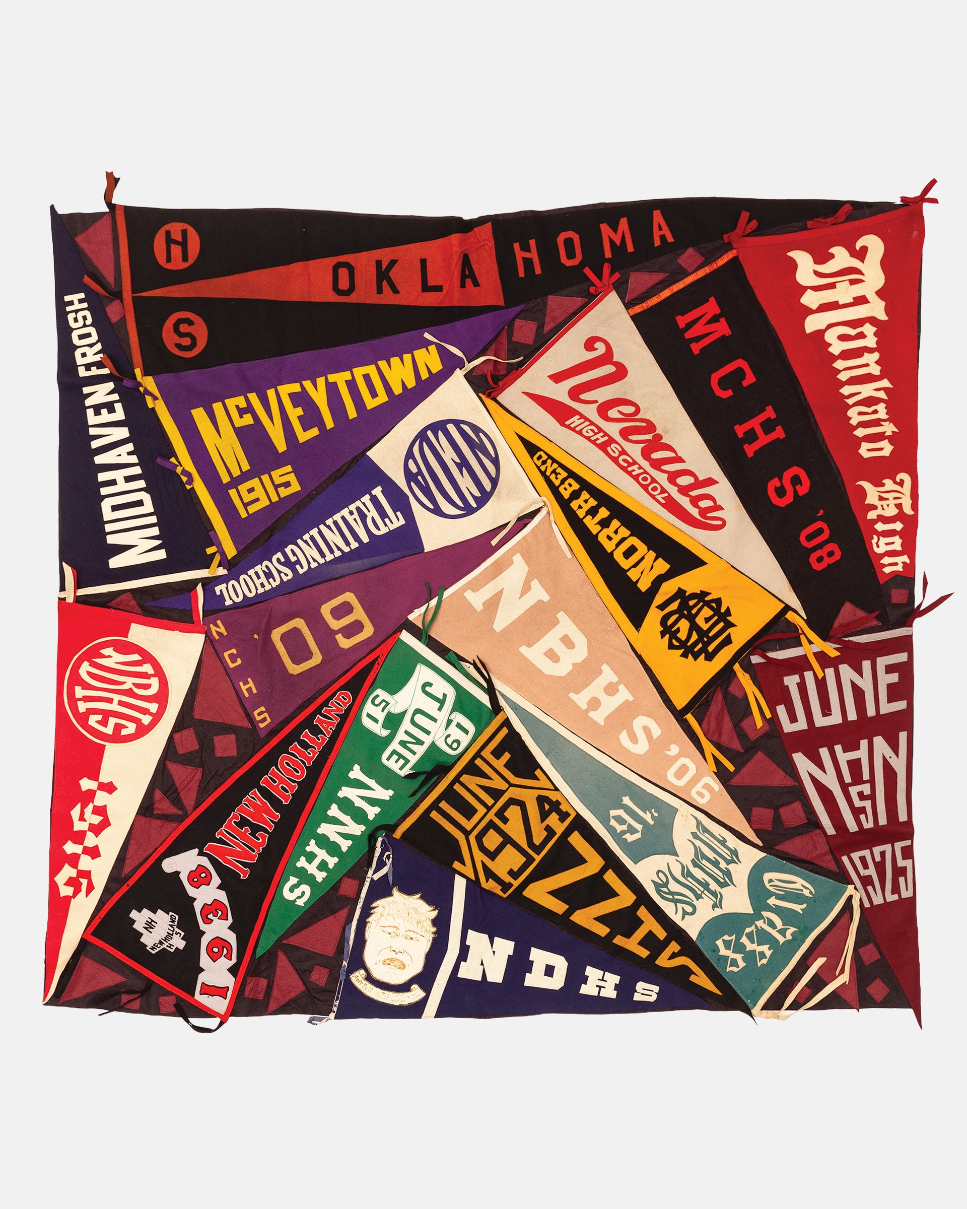 Vintage Pennant Quilt - Schools #14