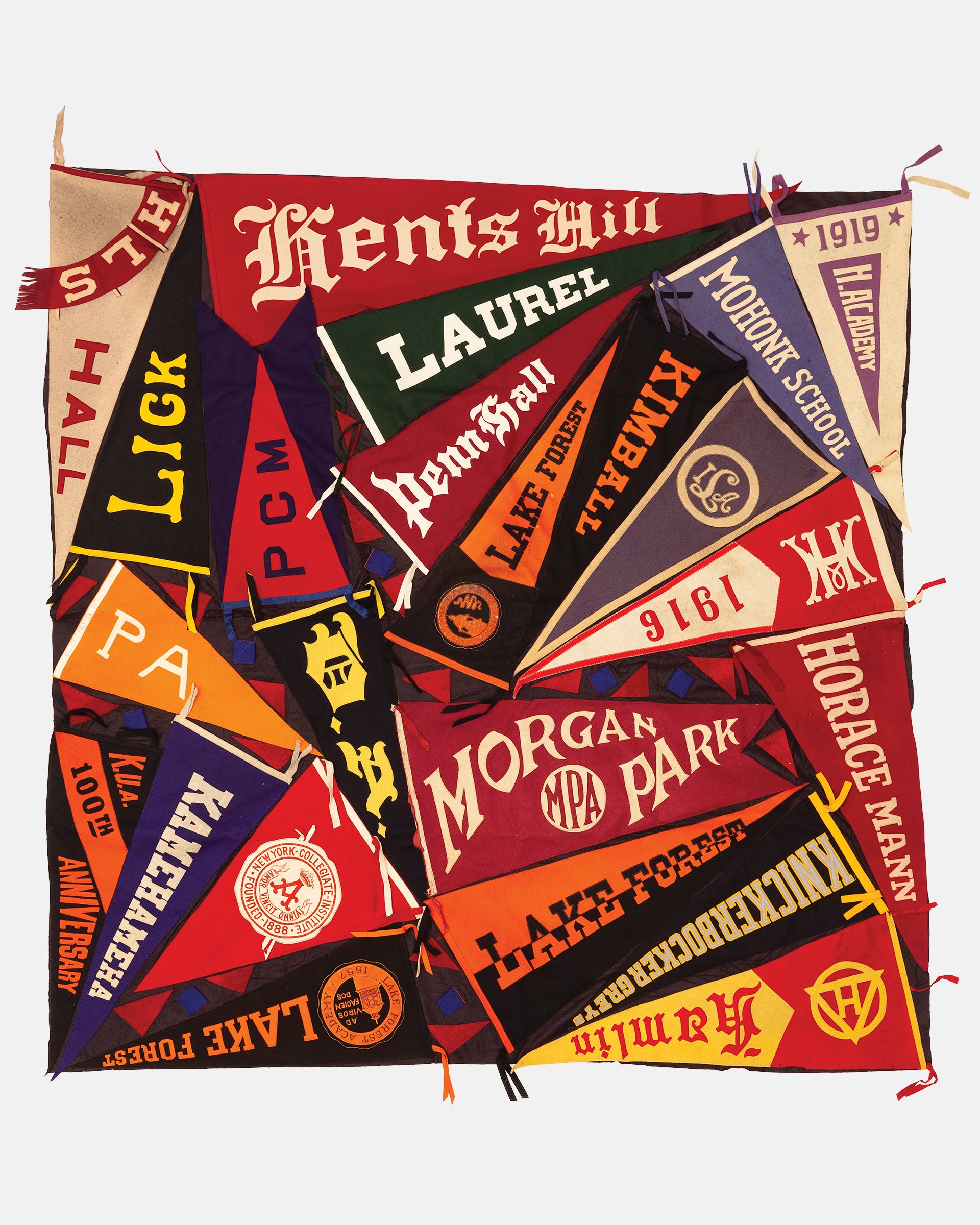 Vintage Pennant Quilt - Schools #30