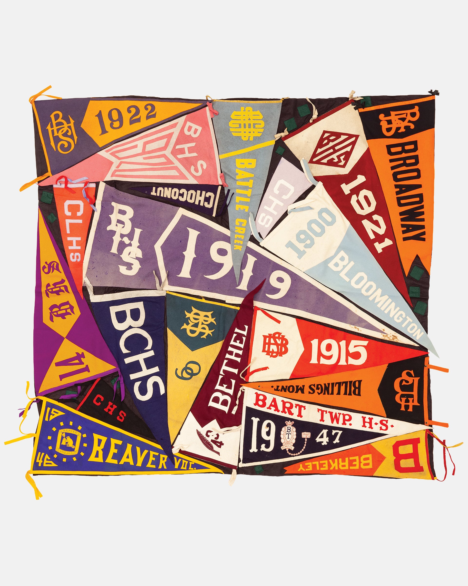 Vintage Pennant Quilt - Schools #3