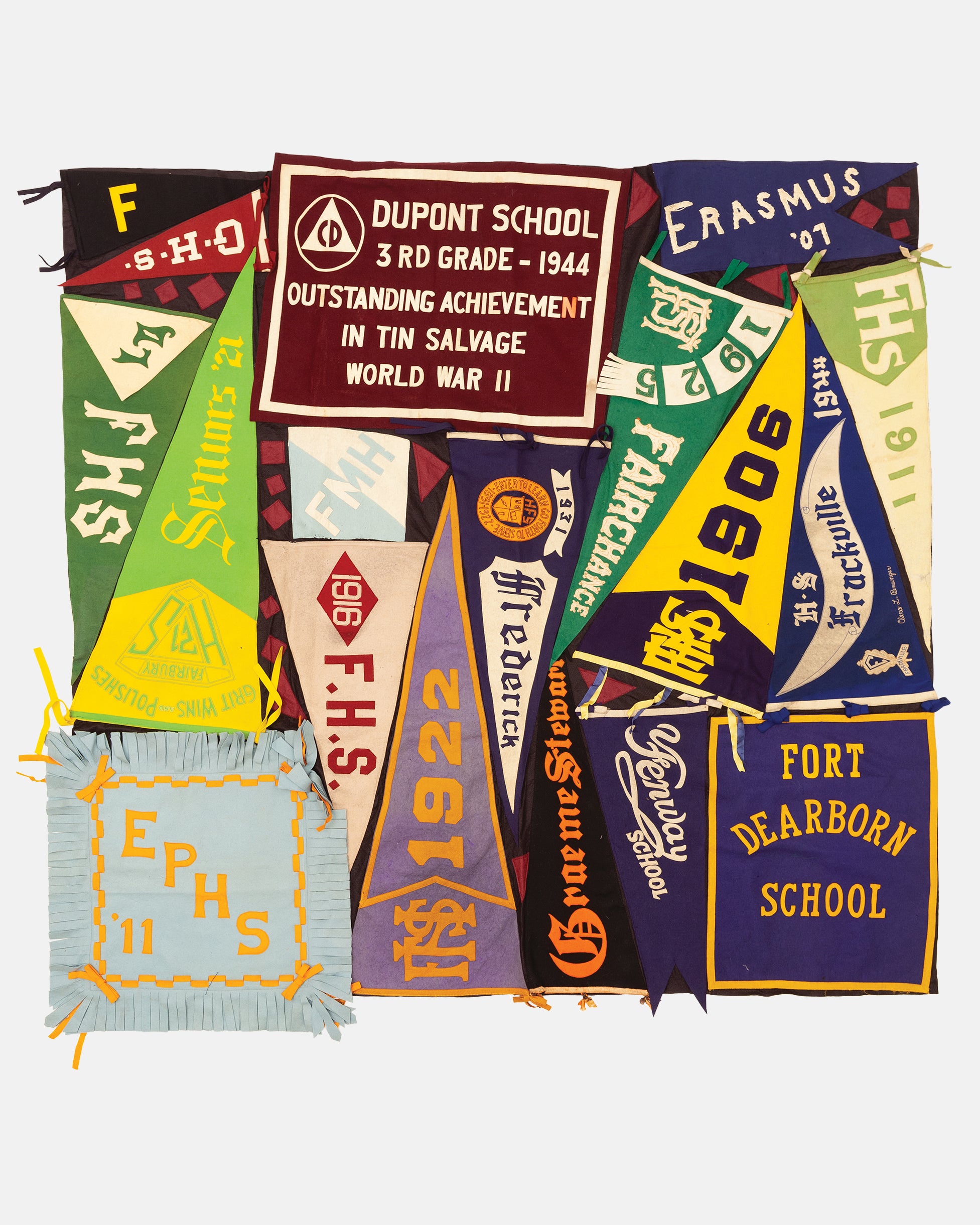 Vintage Pennant Quilt - Schools #7