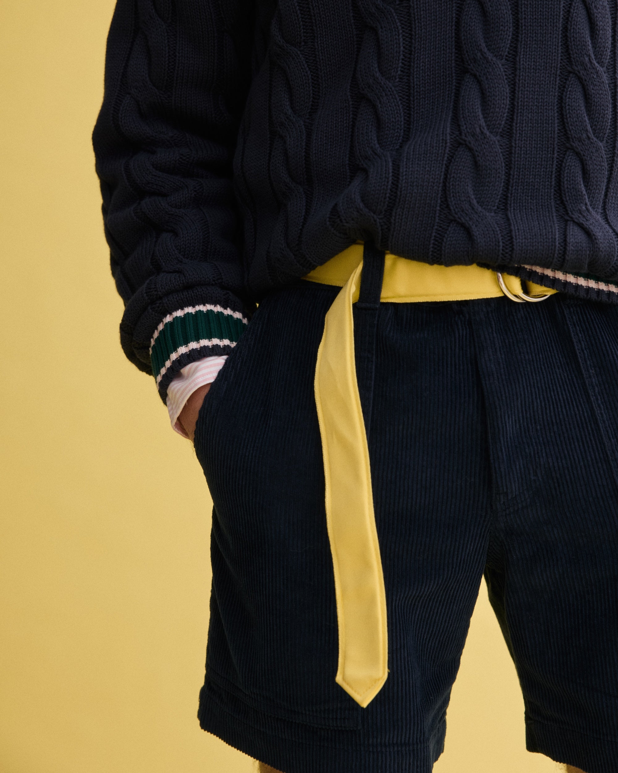 Made-in-USA Yellow Ribbon Belt