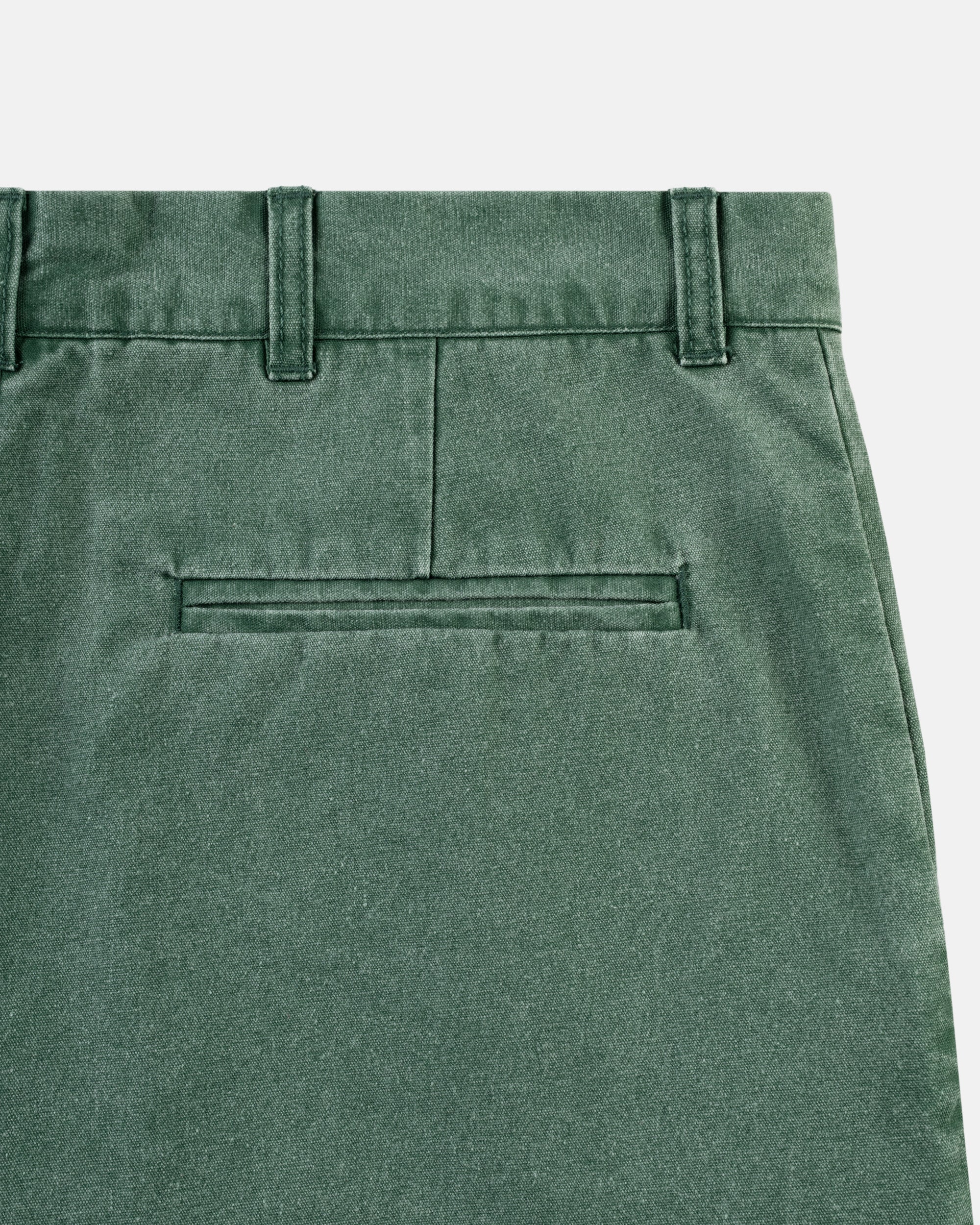 Green Washed Canvas Cape Cod Pant