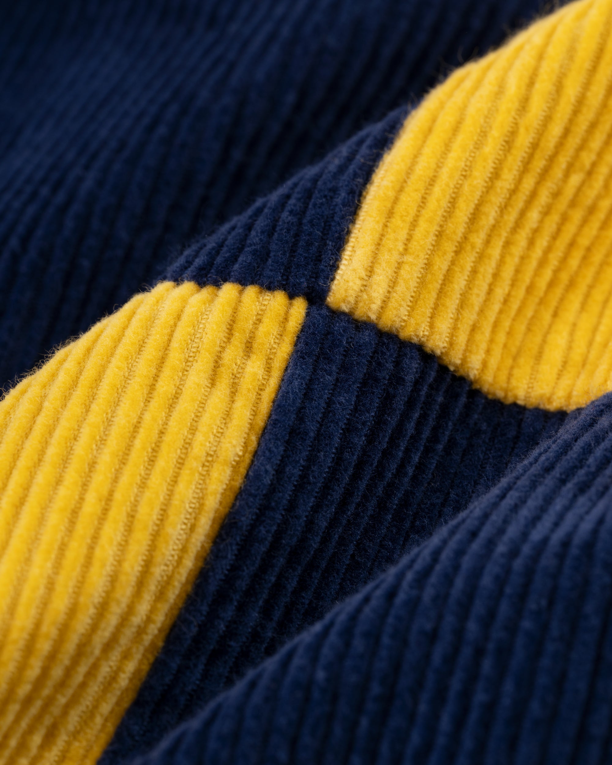 Navy & Yellow Patchwork Corduroy Pant