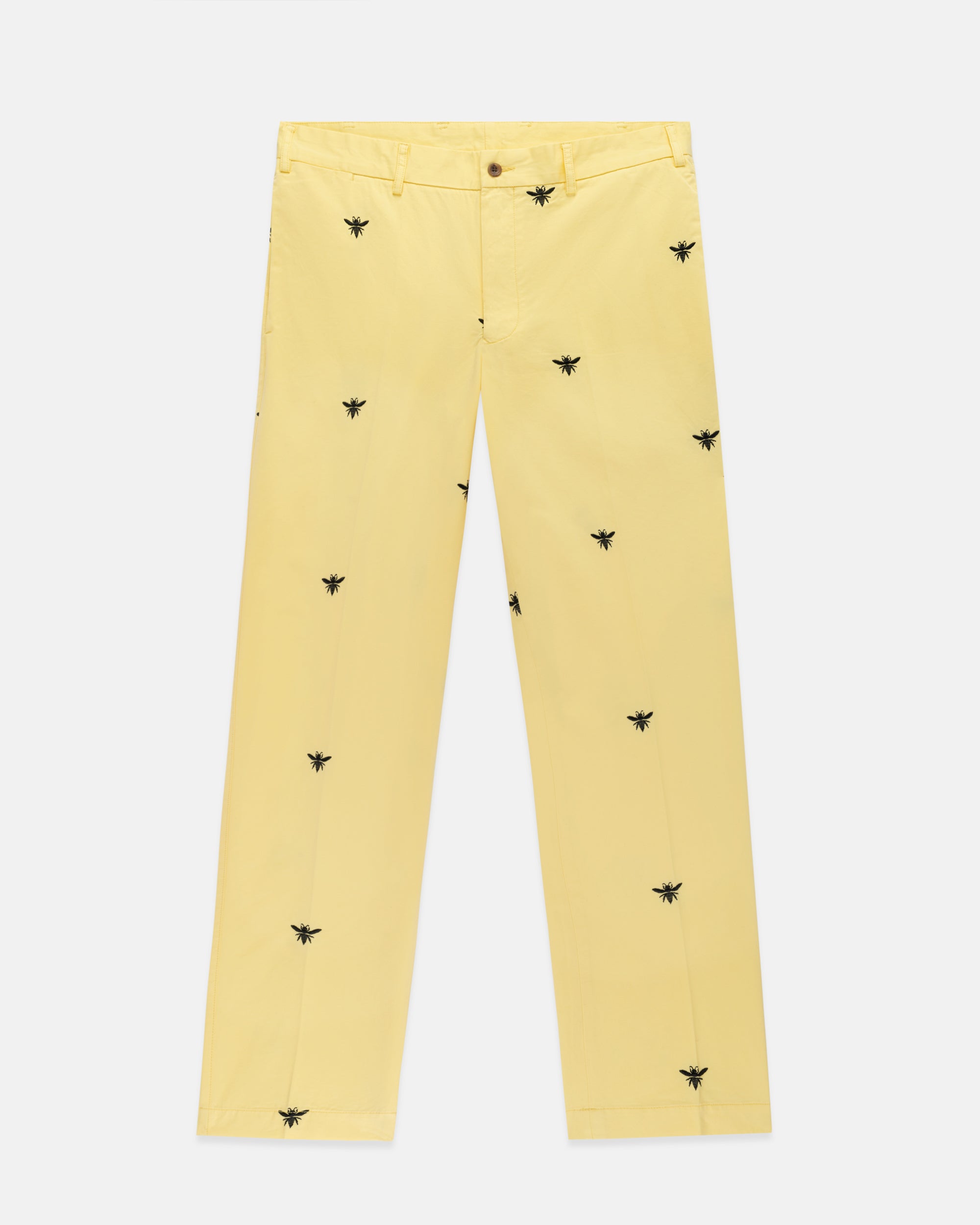 Wasp Embroidered Cotton Twill Pant