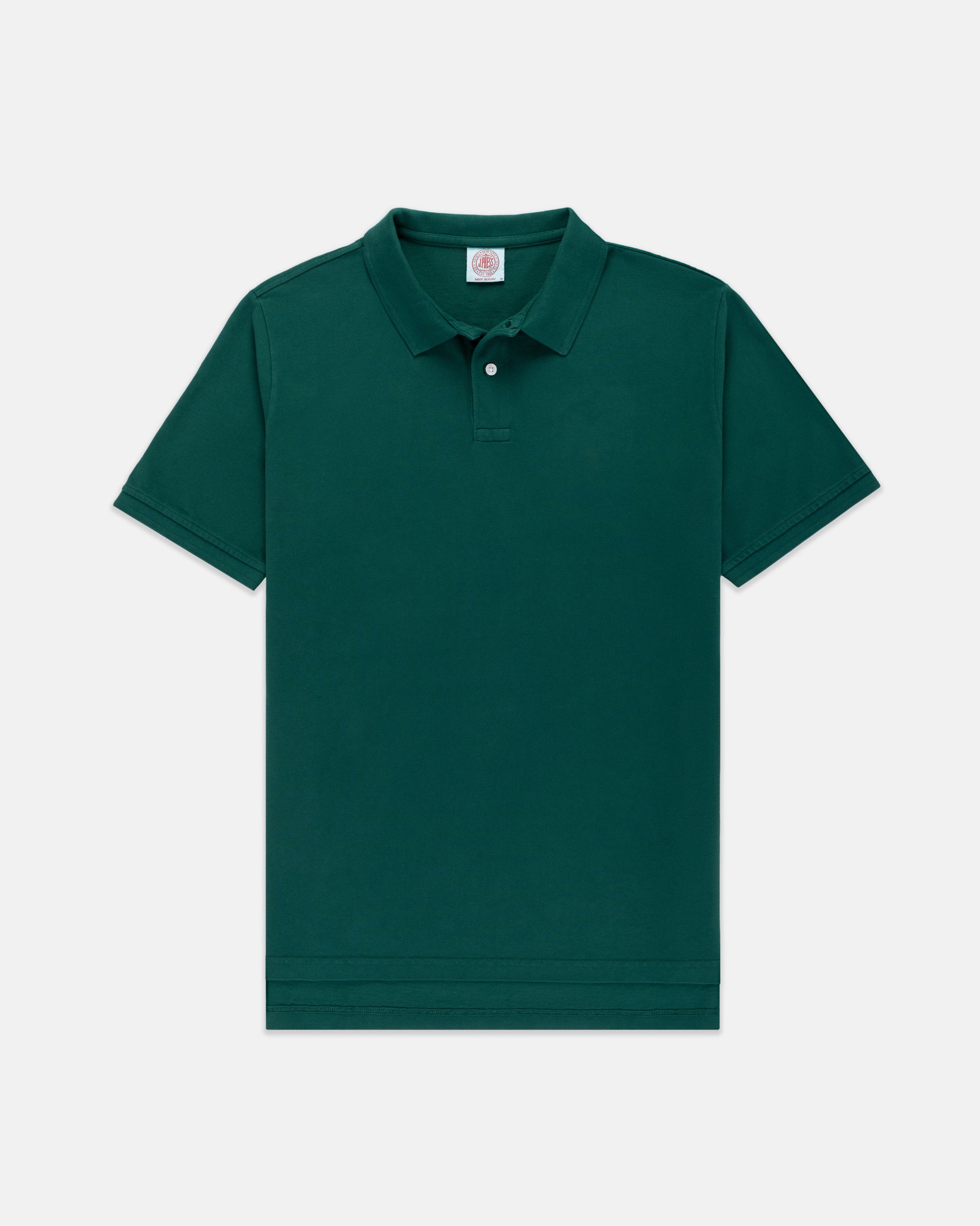 Dark Green Cotton Pique Polo