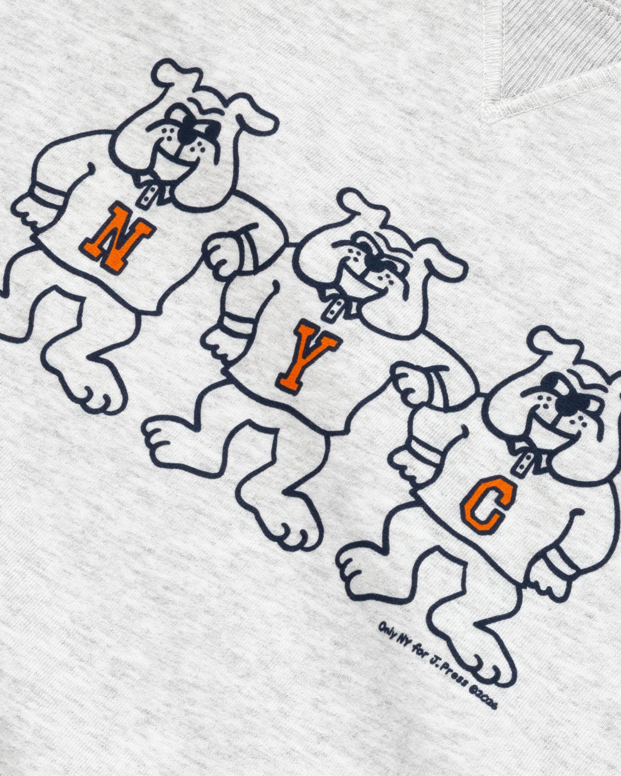 J. Press x Only NY Grey Bulldog Sweatshirt