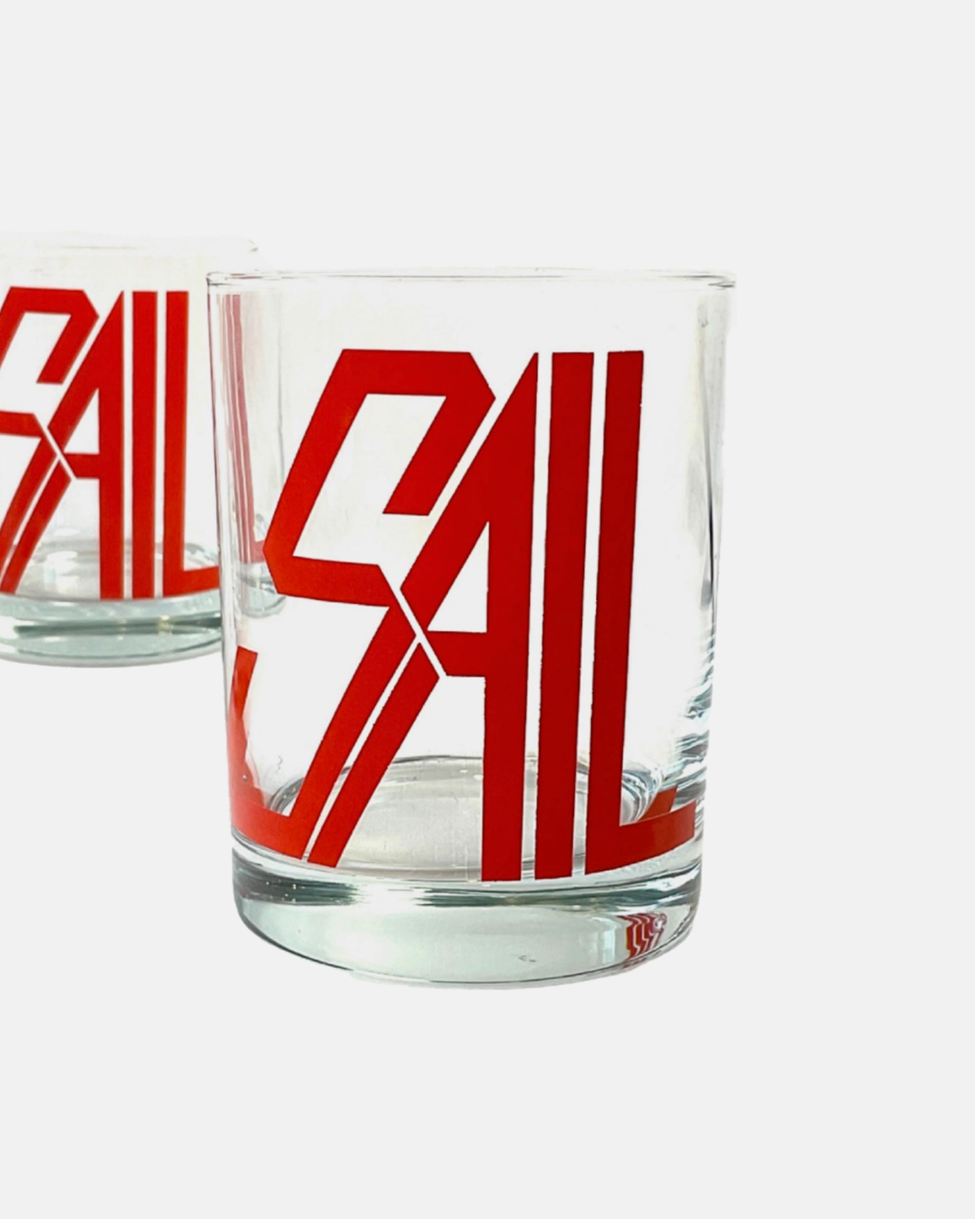 Vintage Set of 4 Sail Nautical Cocktail Rocks Glasses