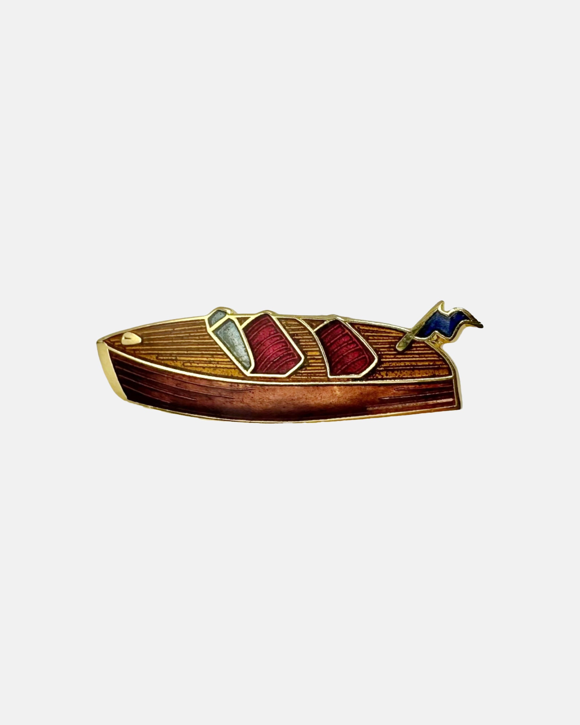 Vintage Nautical Speedboat Lapel Pin