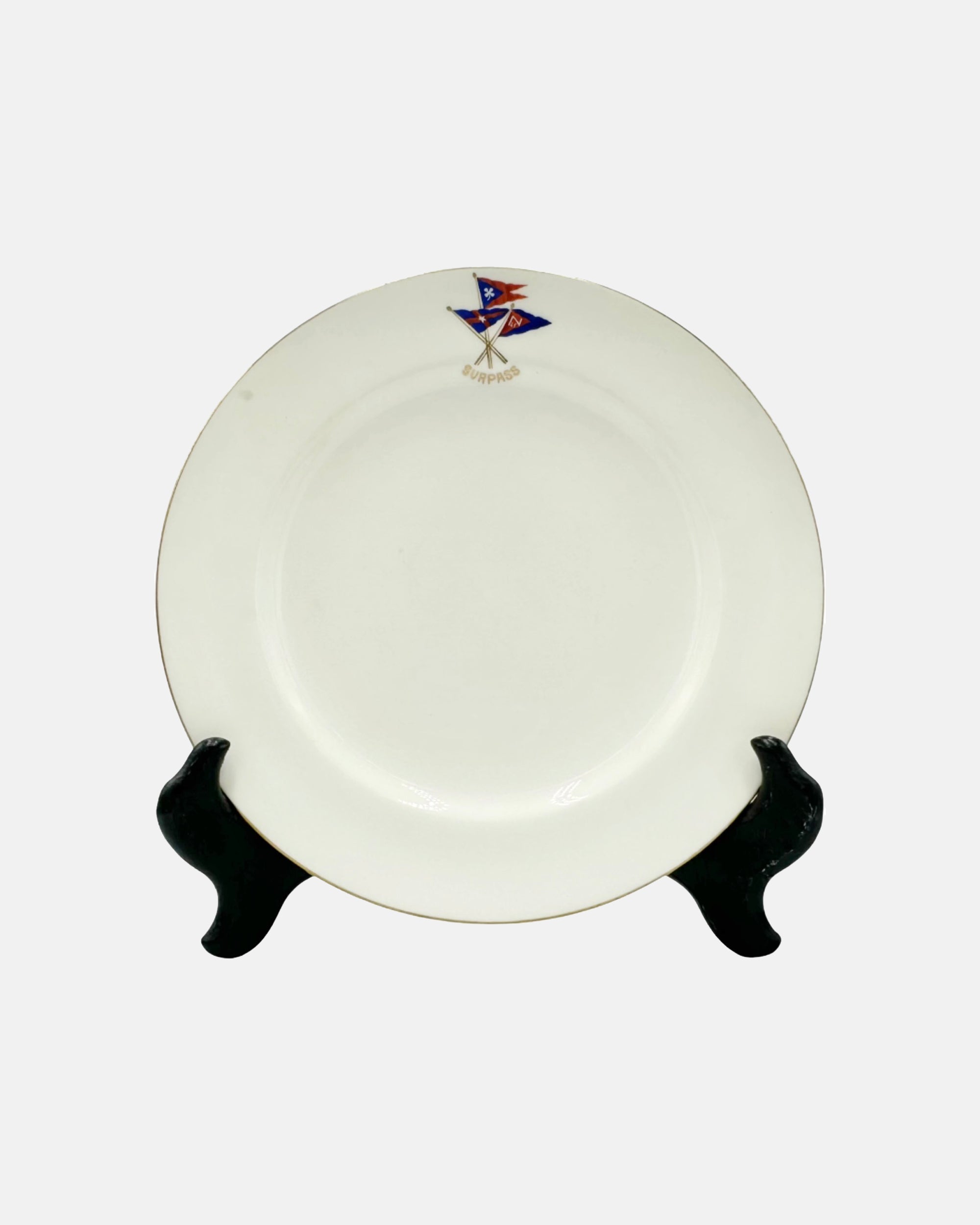 Vintage Surpass New York Yacht Club Nautical Burgee Plate 7.75"D