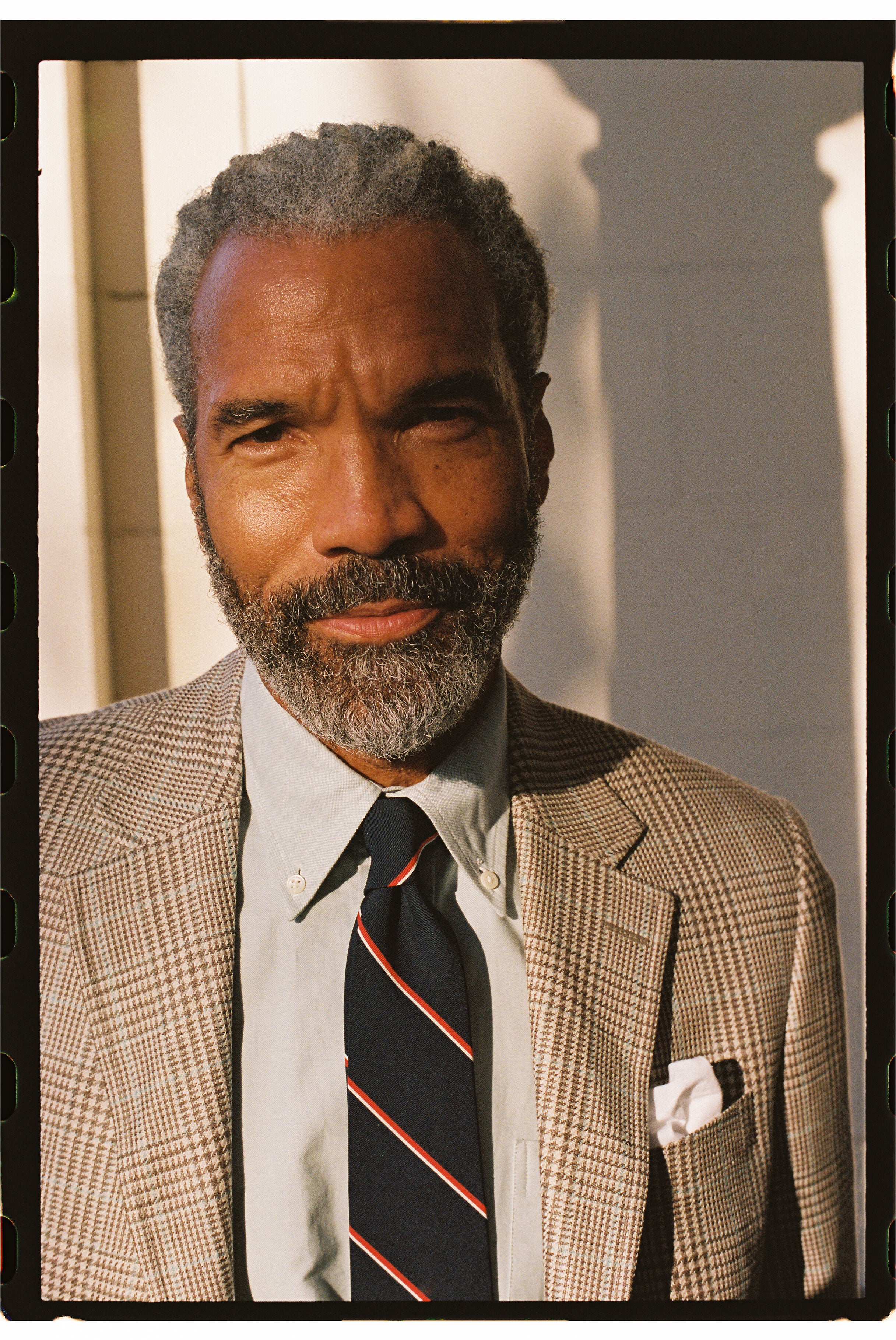 Made-in-Canada Taupe Plaid Wool-Silk Sport Coat