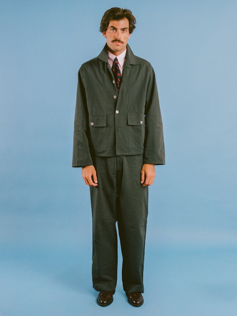 Vito's Navy High n' Wide Pant