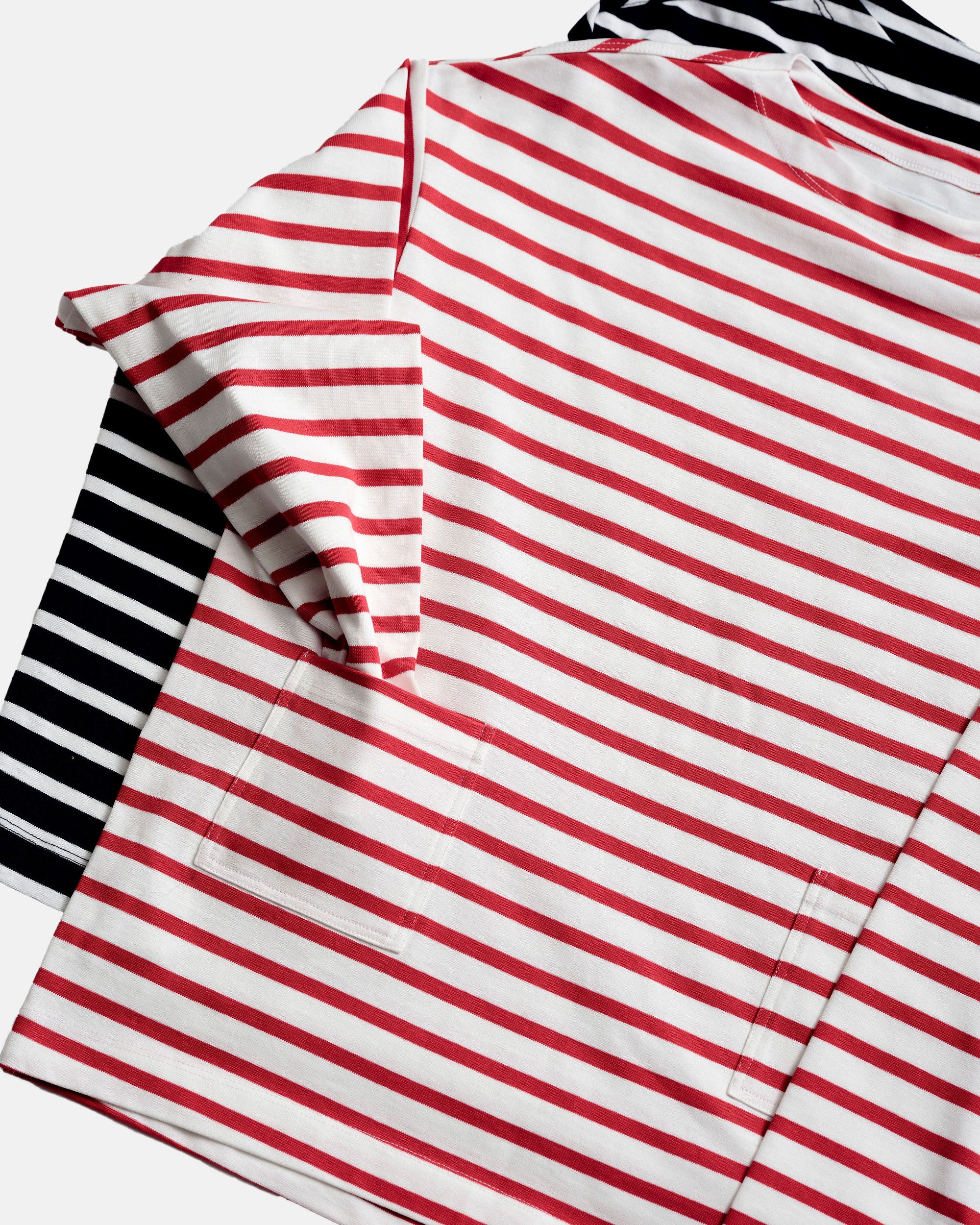 Vito's Red & White Striped Boatneck Sweatshirt