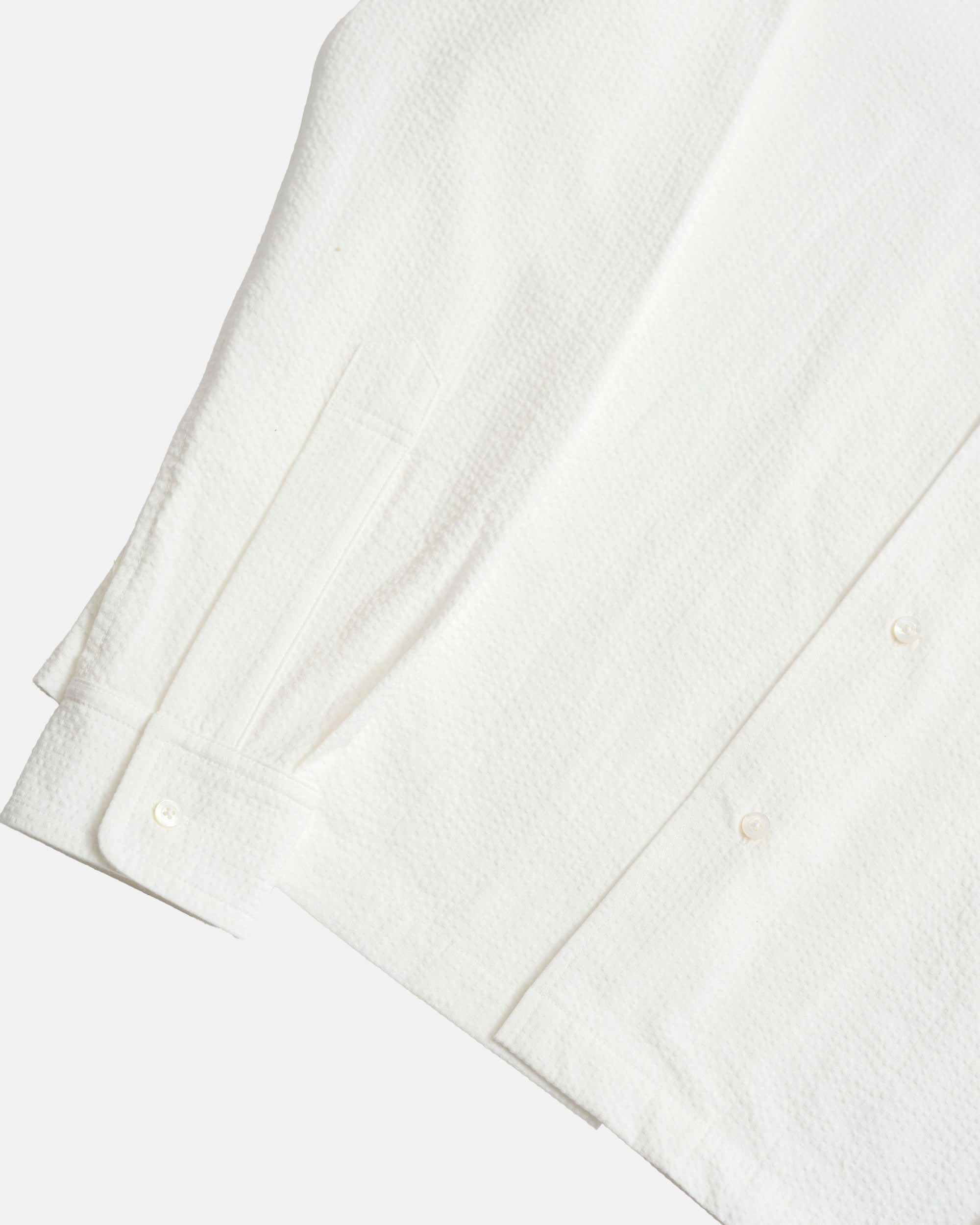 Vito's White Seersucker Sport Shirt