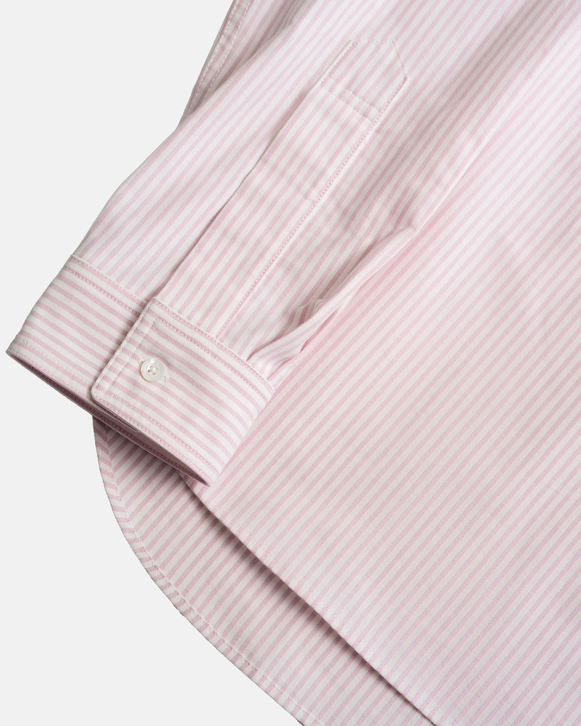 Vito's Pink & White Stripe Popover Oxford Shirt
