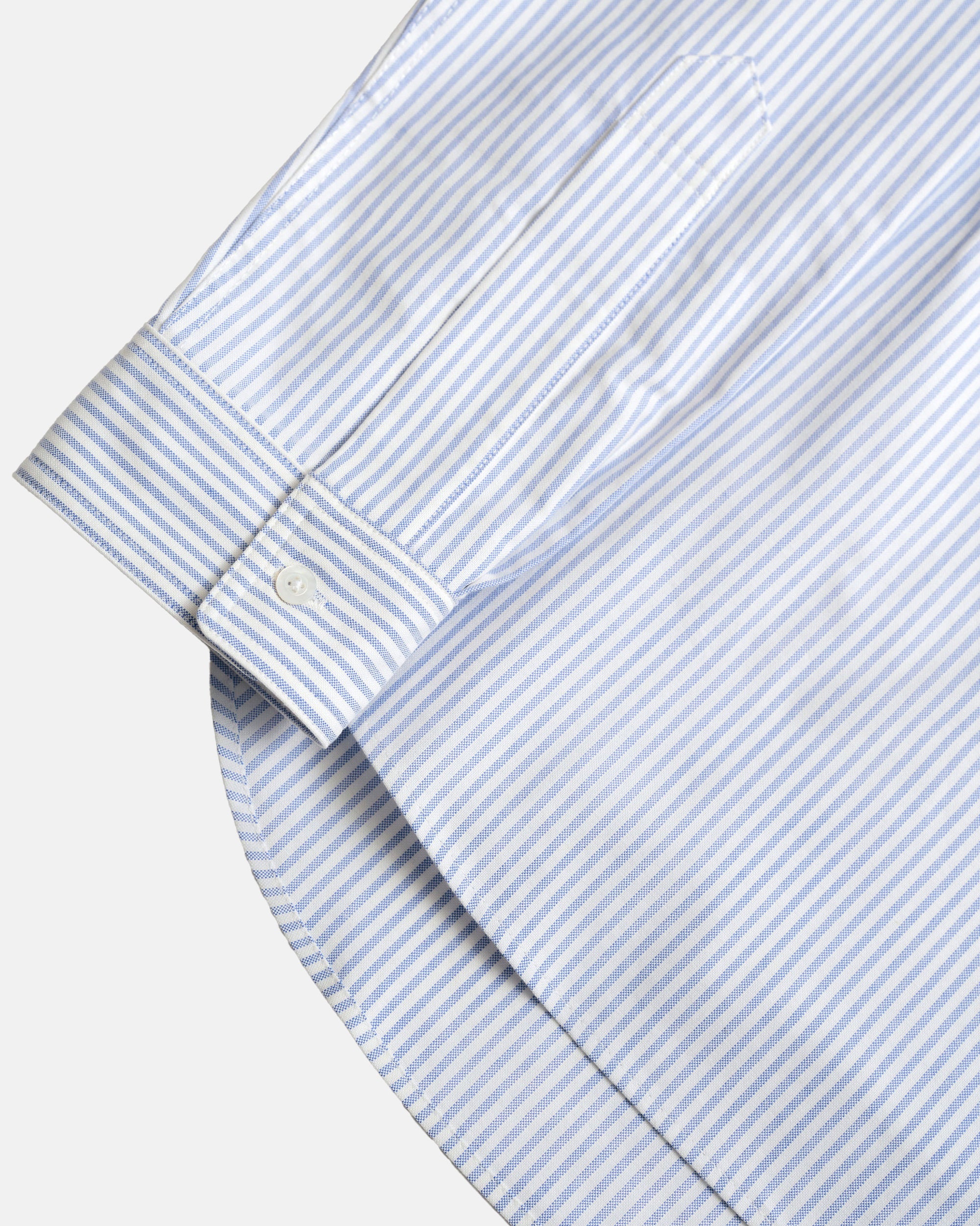 Vito's Blue & White Stripe Popover Oxford Shirt