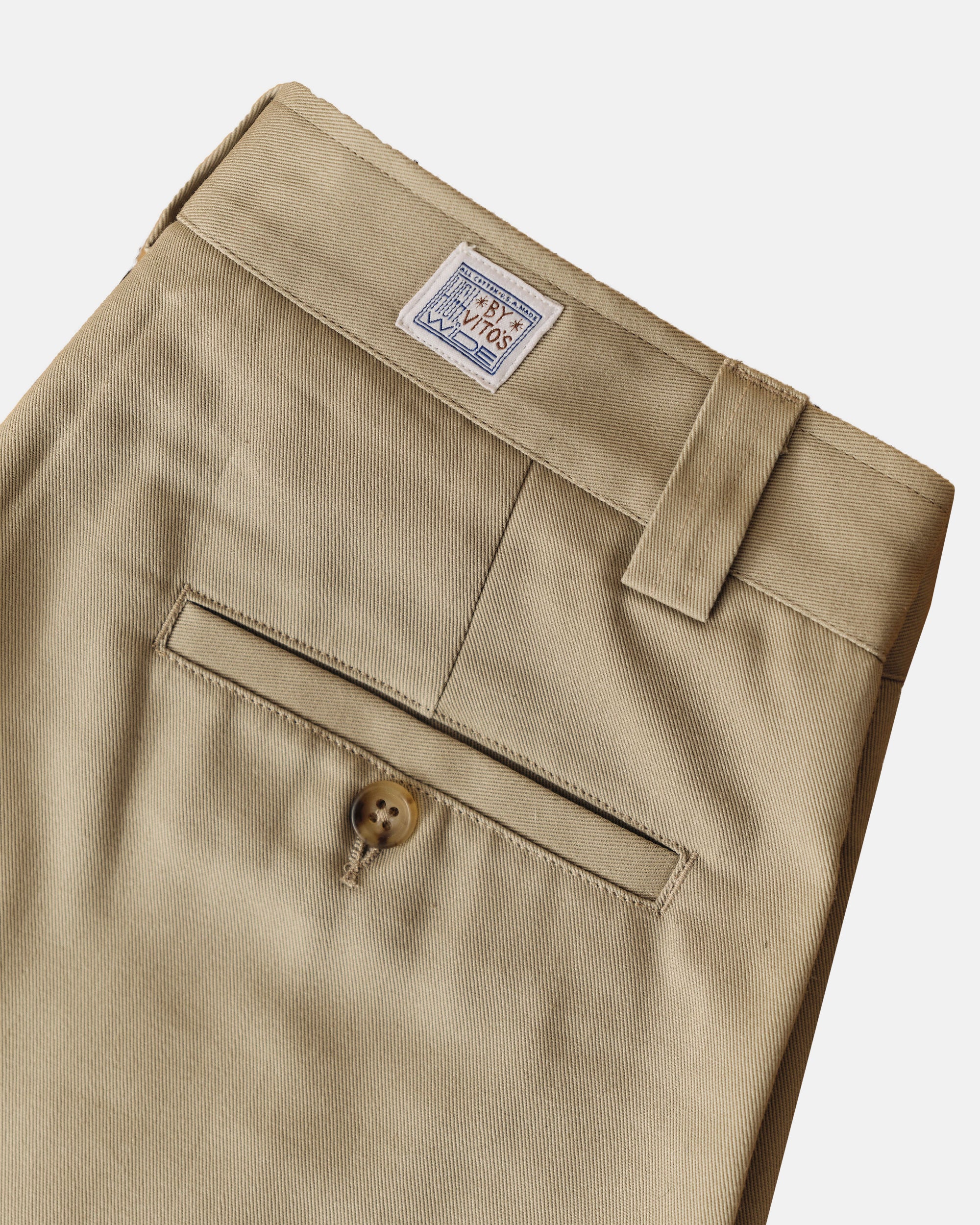 Vito's Khaki High n' Wide Pant