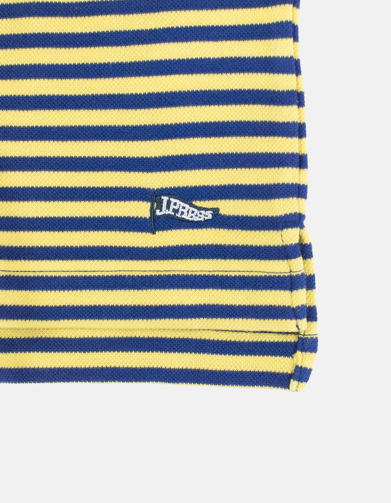 Blue & Yellow Narrow Stripe Polo - Trim Fit