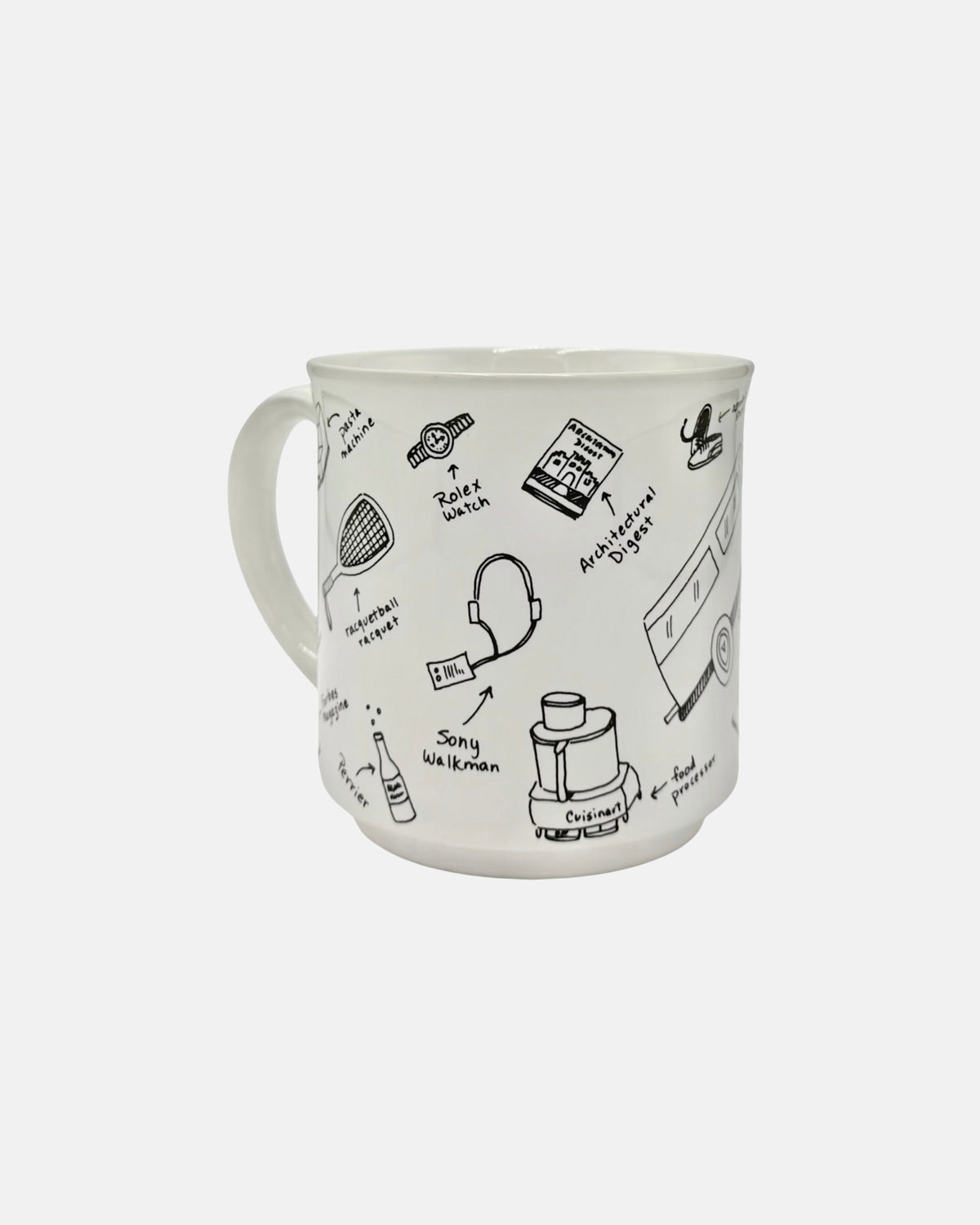 Vintage 1980s Yuppie Novelty Ceramic Coffee Cup Mug