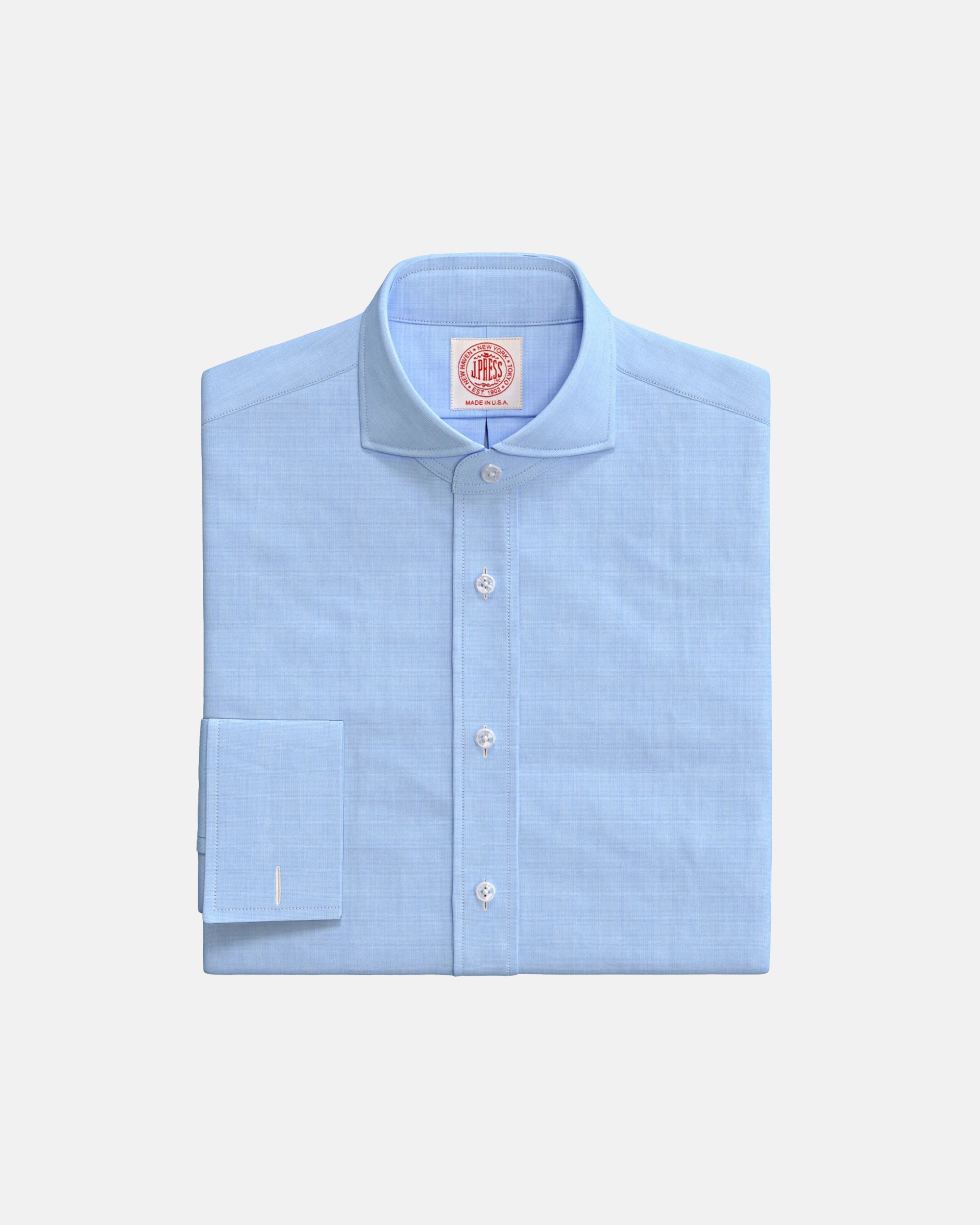 Blue End-on-End Cutaway Collar Custom Shirt