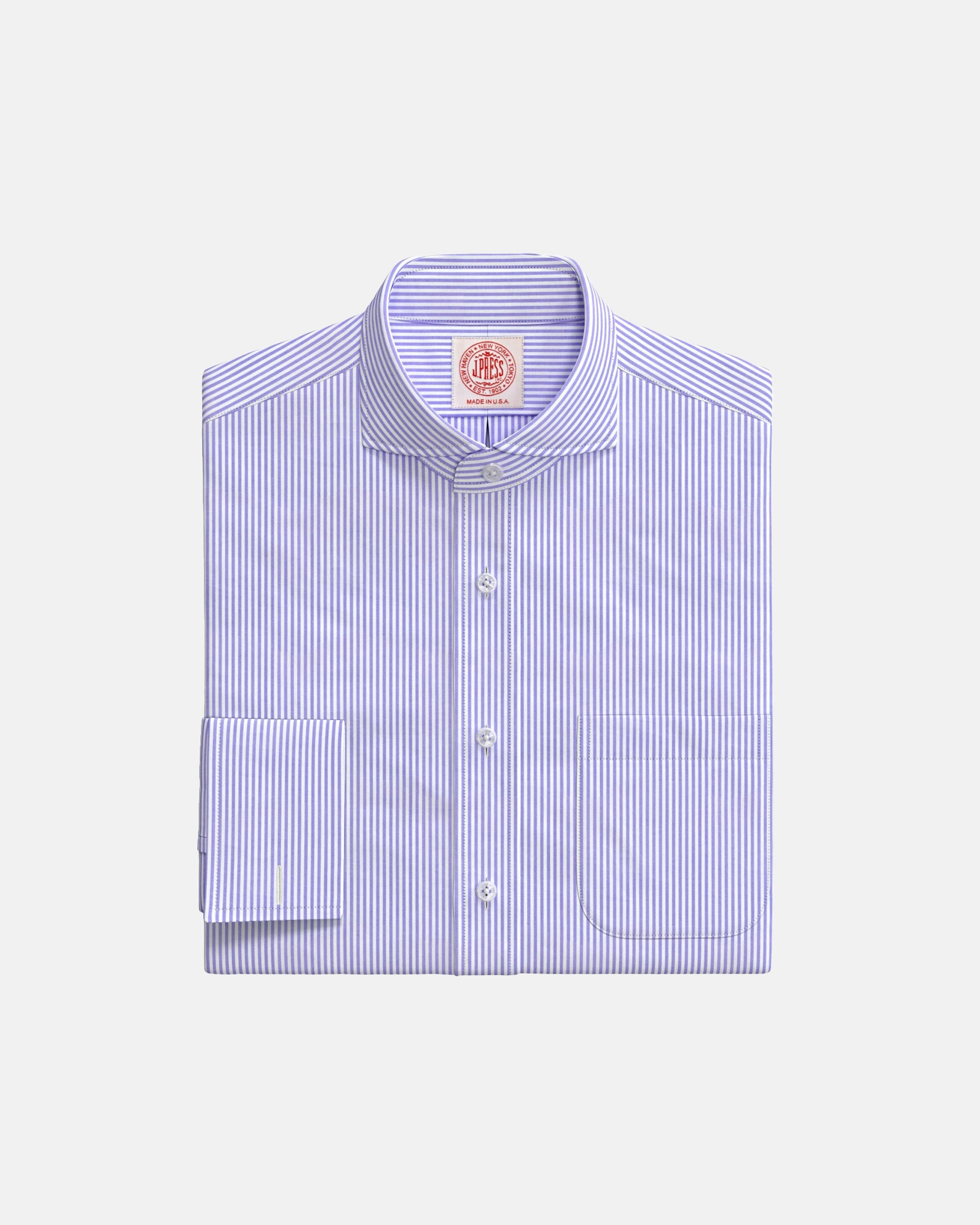 Lavender Bengal Stripe Cutaway Collar Custom Shirt