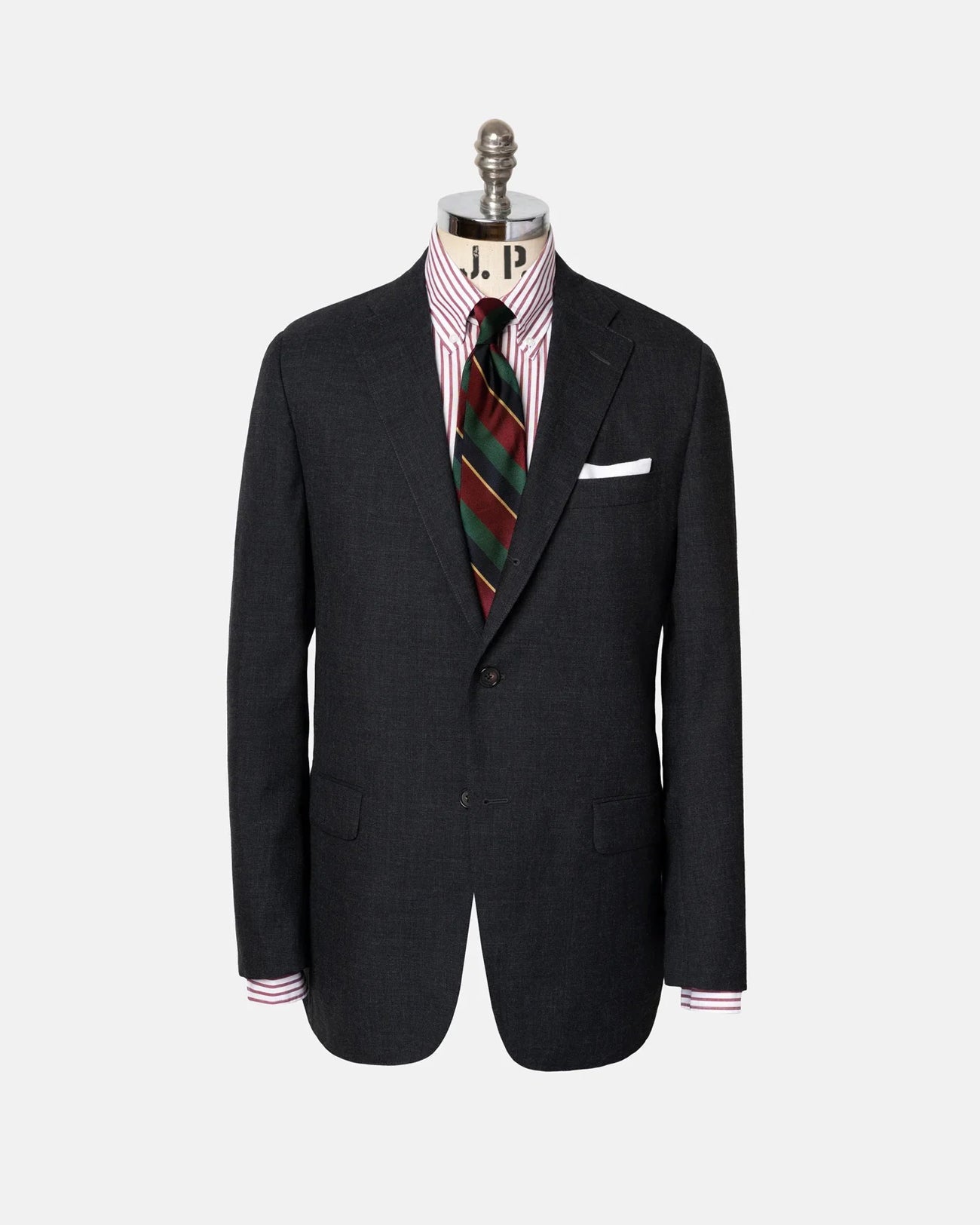 THE SUIT COMPANY 黒タグ スリーピース ダークグレー シルク混 foxsuitss_3000x_6c31c47c-7133-