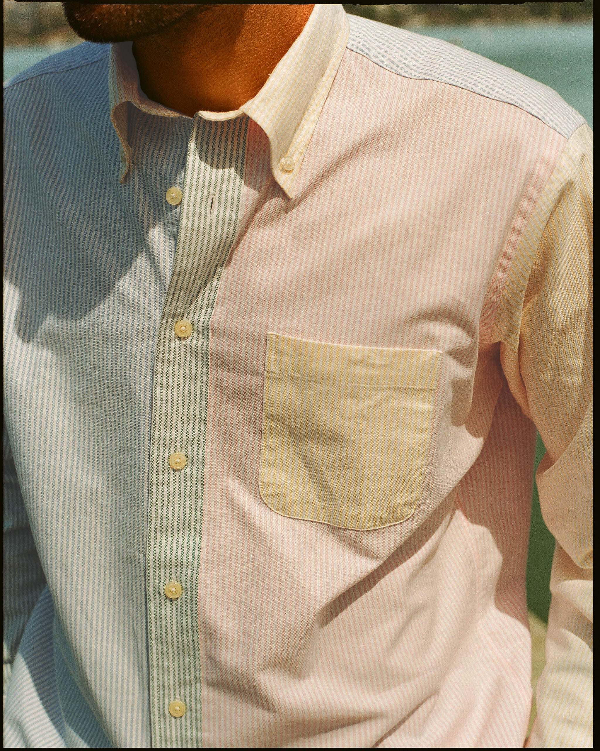 Made-in-USA University Stripe Oxford Cloth Fun Shirt - Classic Fit