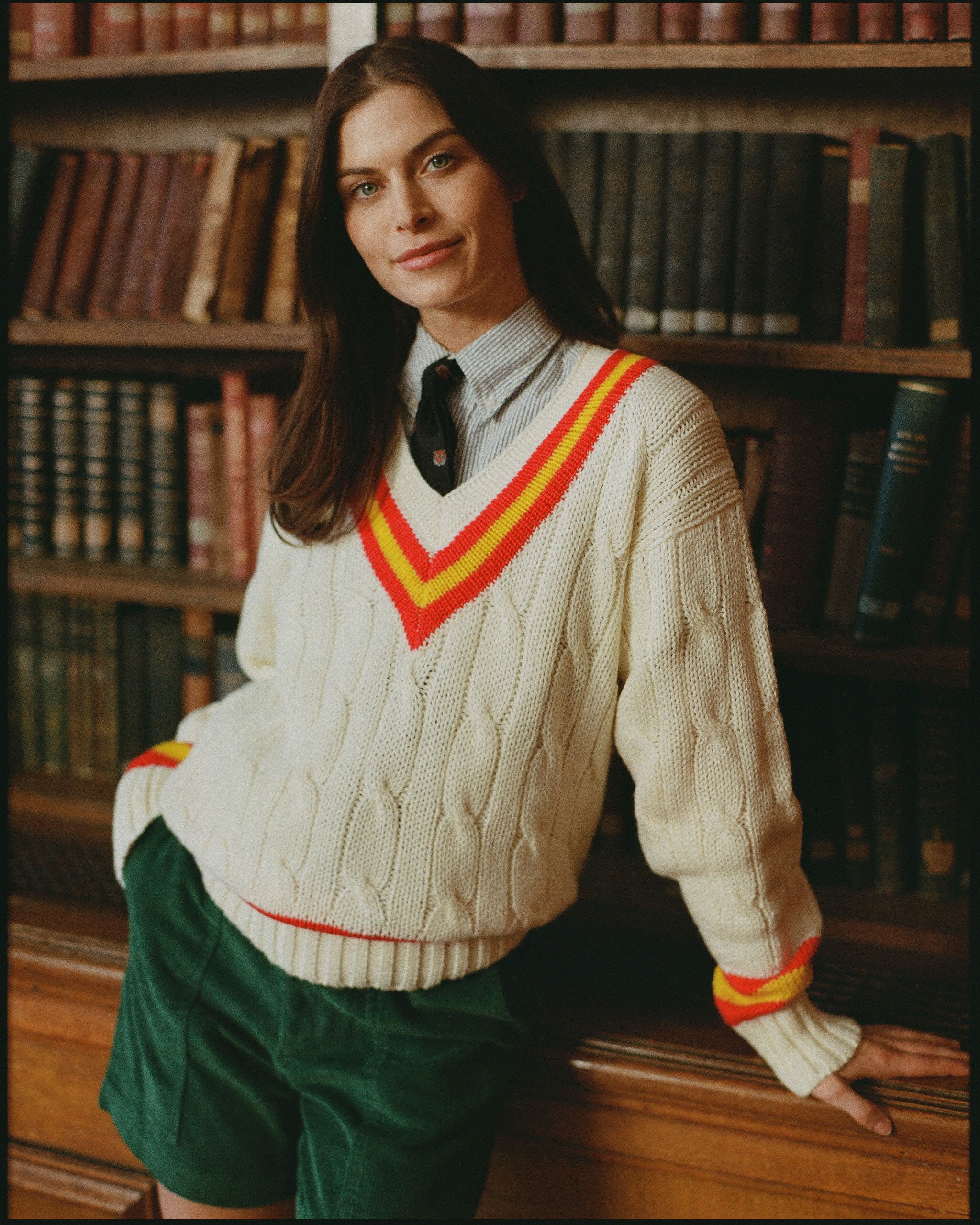 Green Wide-Wale Cotton Corduroy Shorts - Trim Fit