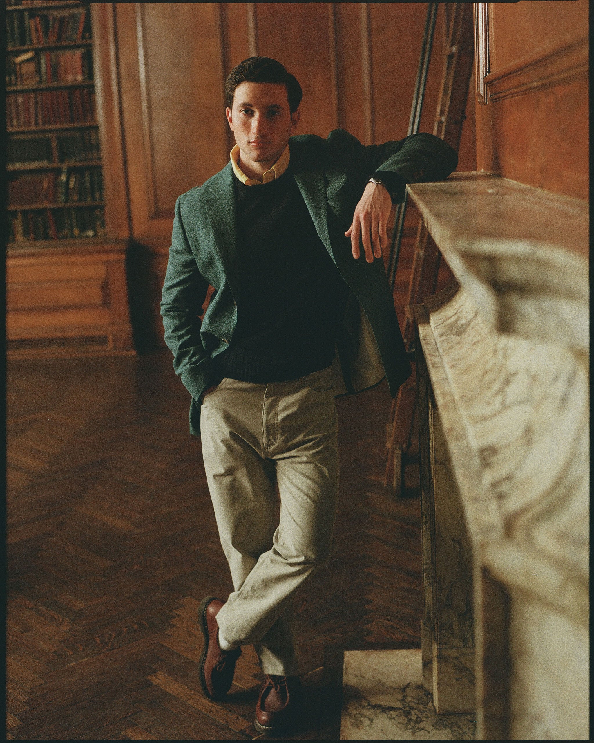 Made-in-Canada Moss Green Wool Hopsack Sport Coat