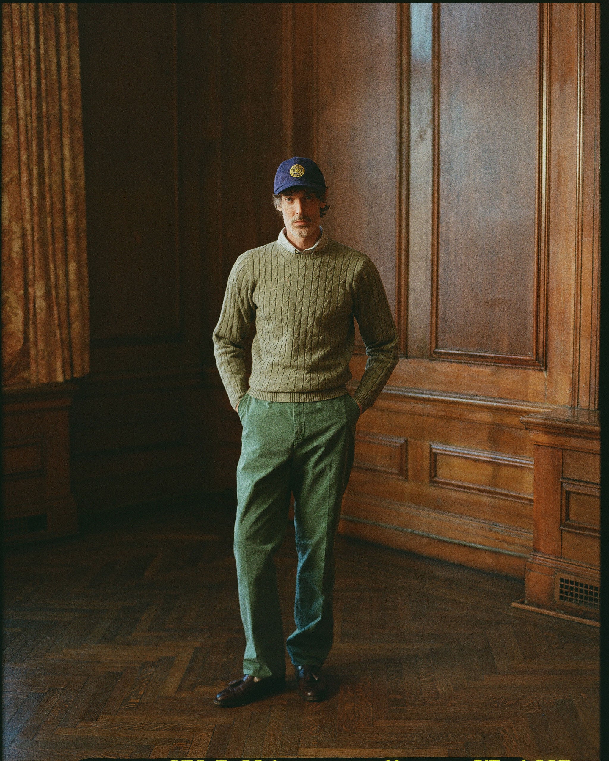 Green Washed Canvas Cape Cod Pant