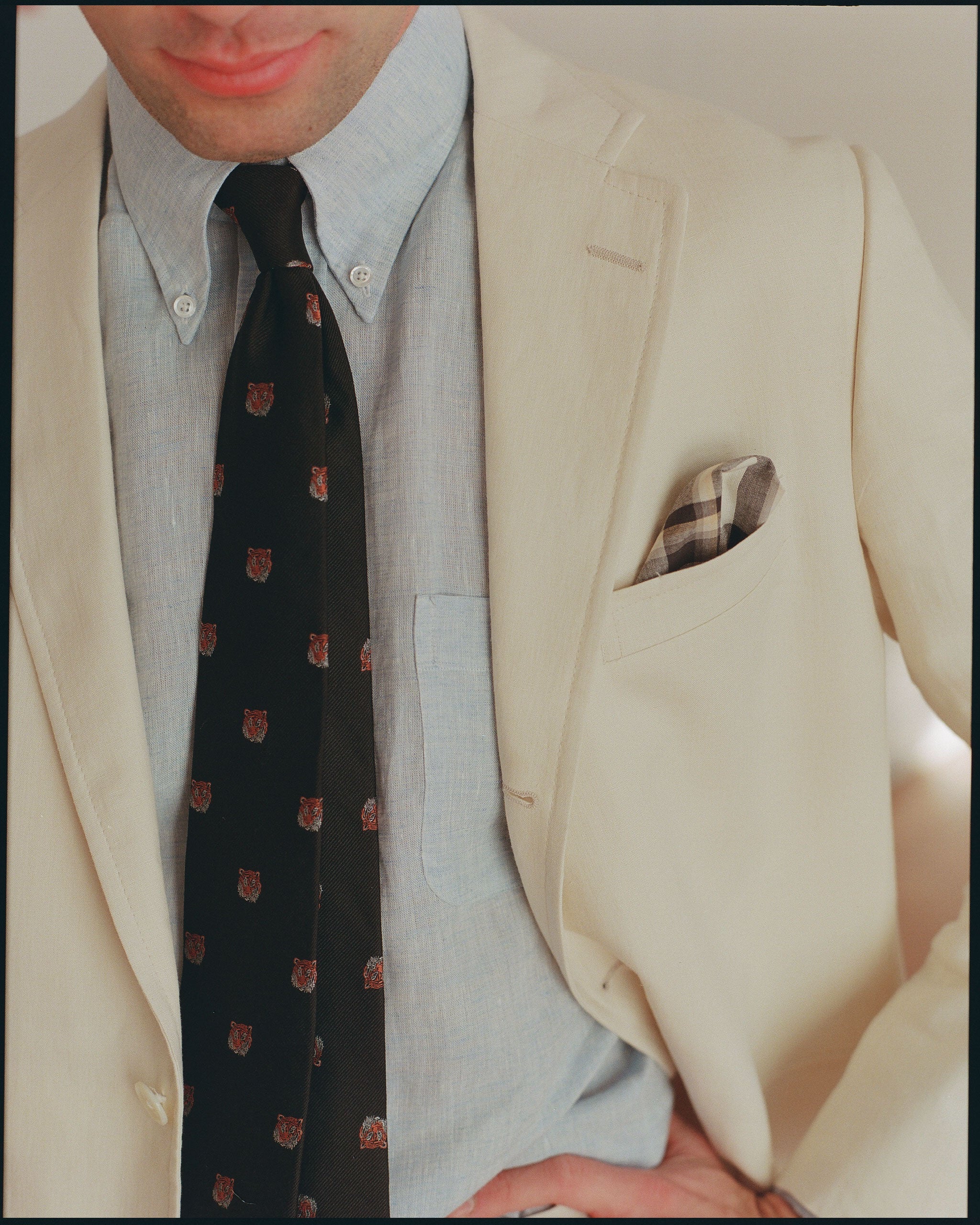 Made-in-USA Ivory Linen Sport Coat