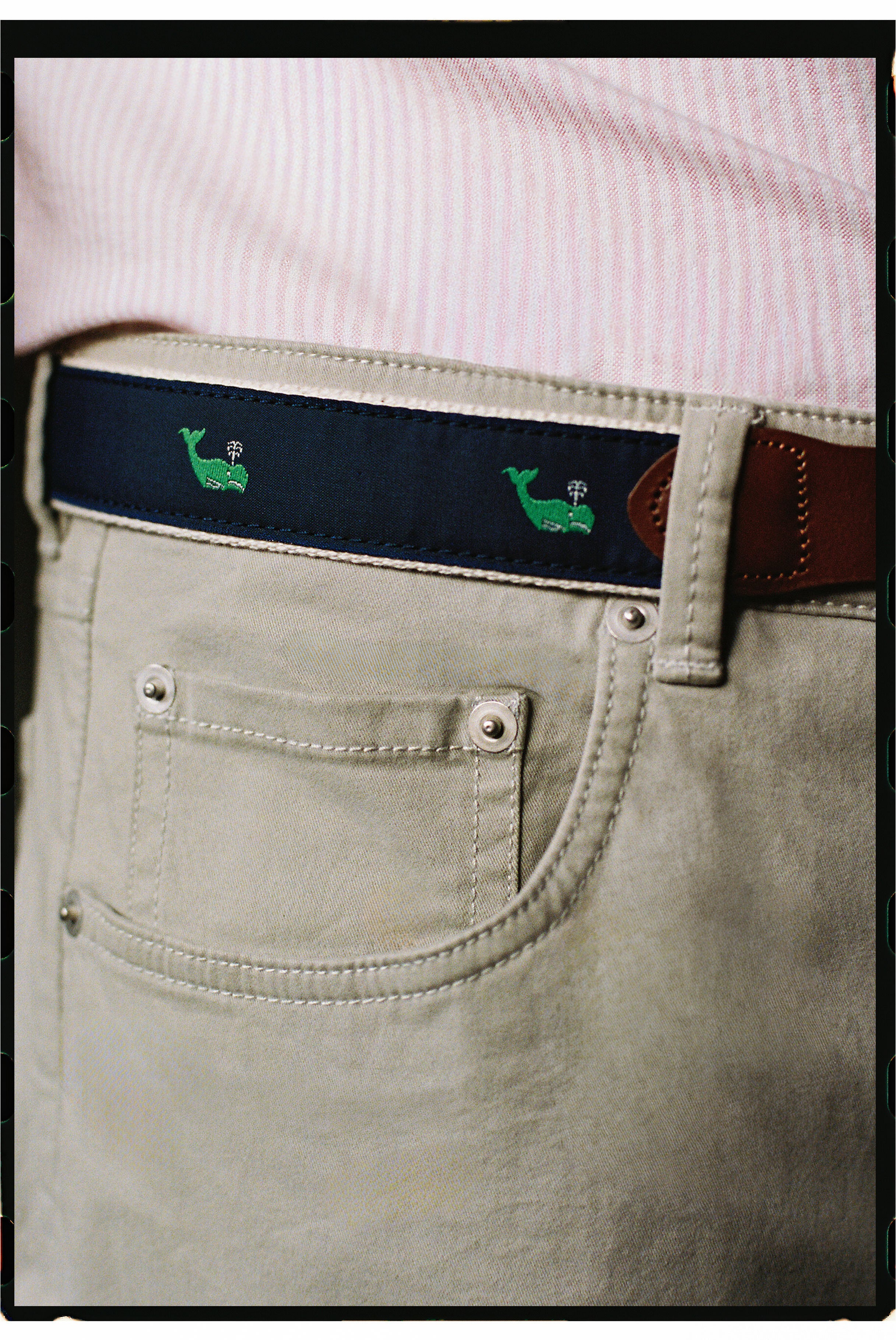 Khaki 5-Pocket Twill Pant