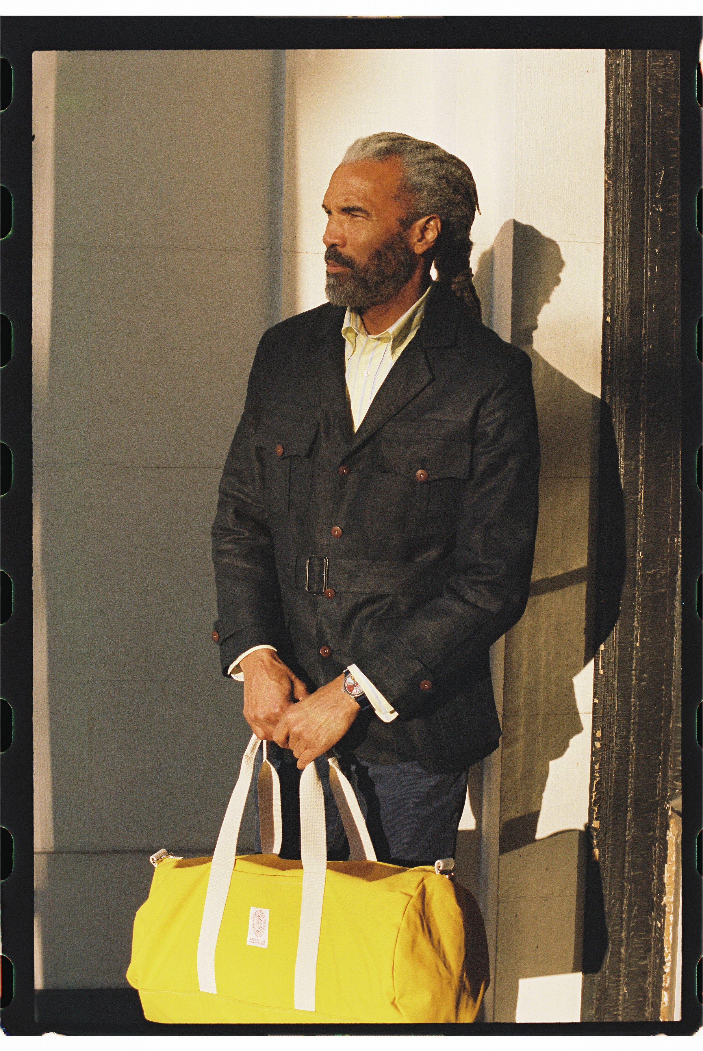 Made-in-USA Yellow Canvas Duffel Bag