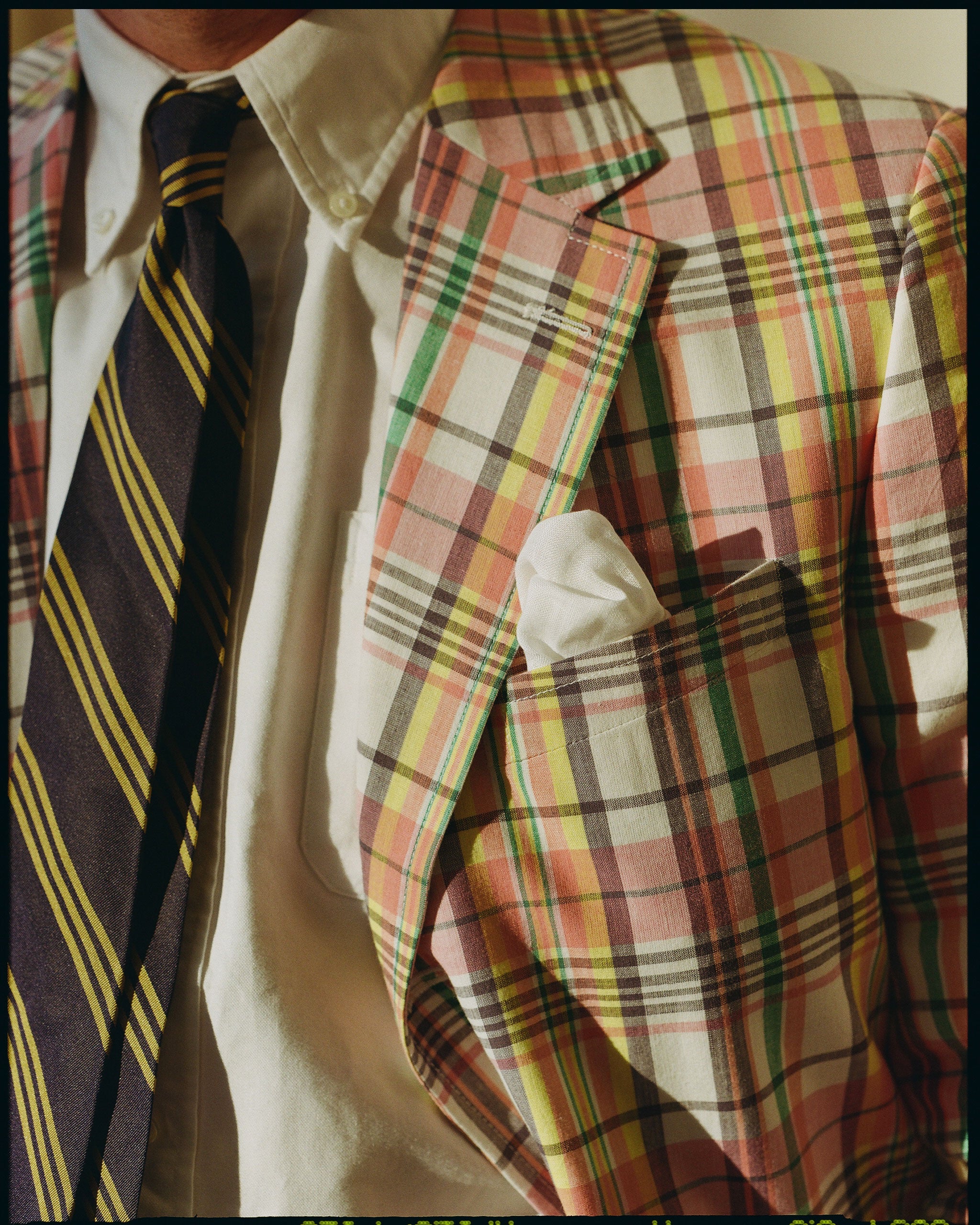 Made-in-Canada Peach & Yellow Pastel Authentic Madras Sport Coat
