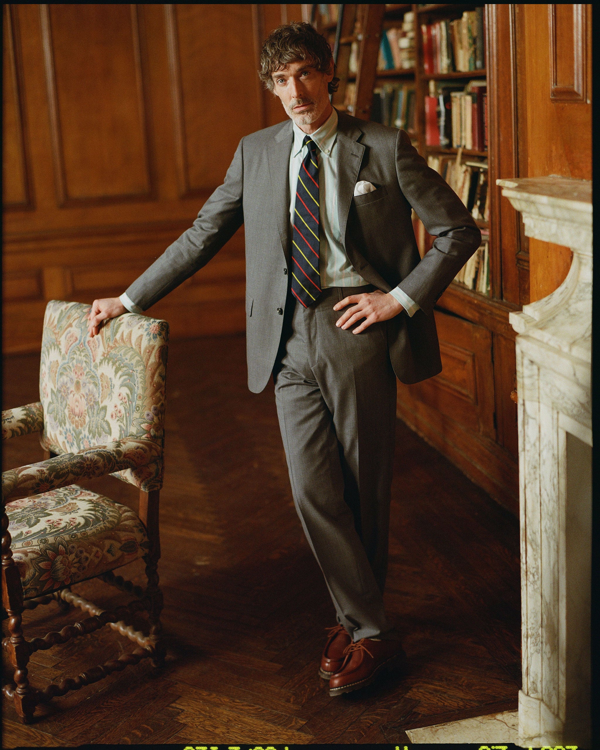 Made-in-USA Grey Gabardine Suit