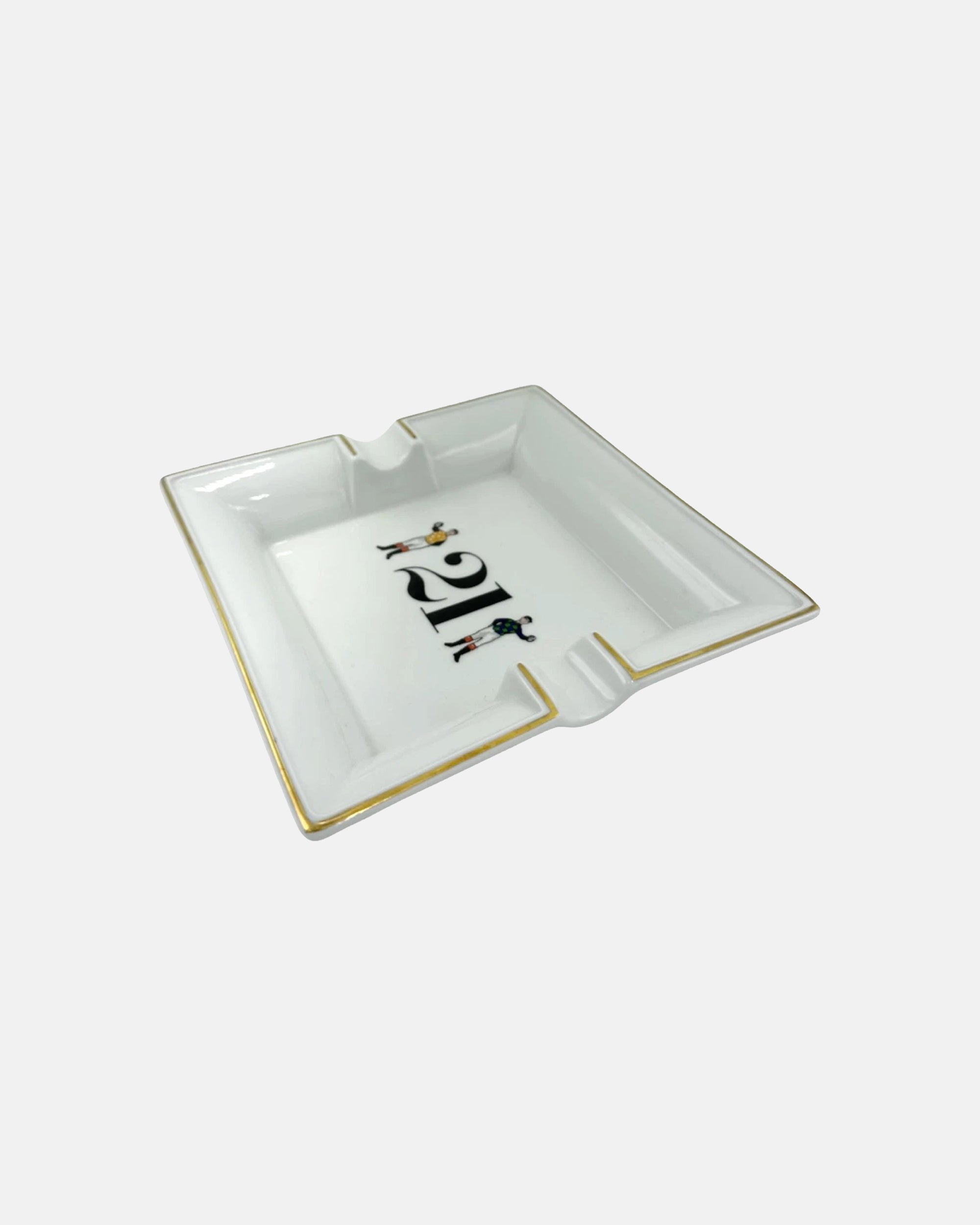 Vintage The 21 Club NYC Restaurant Equestrian Jockey Porcelain Ashtray