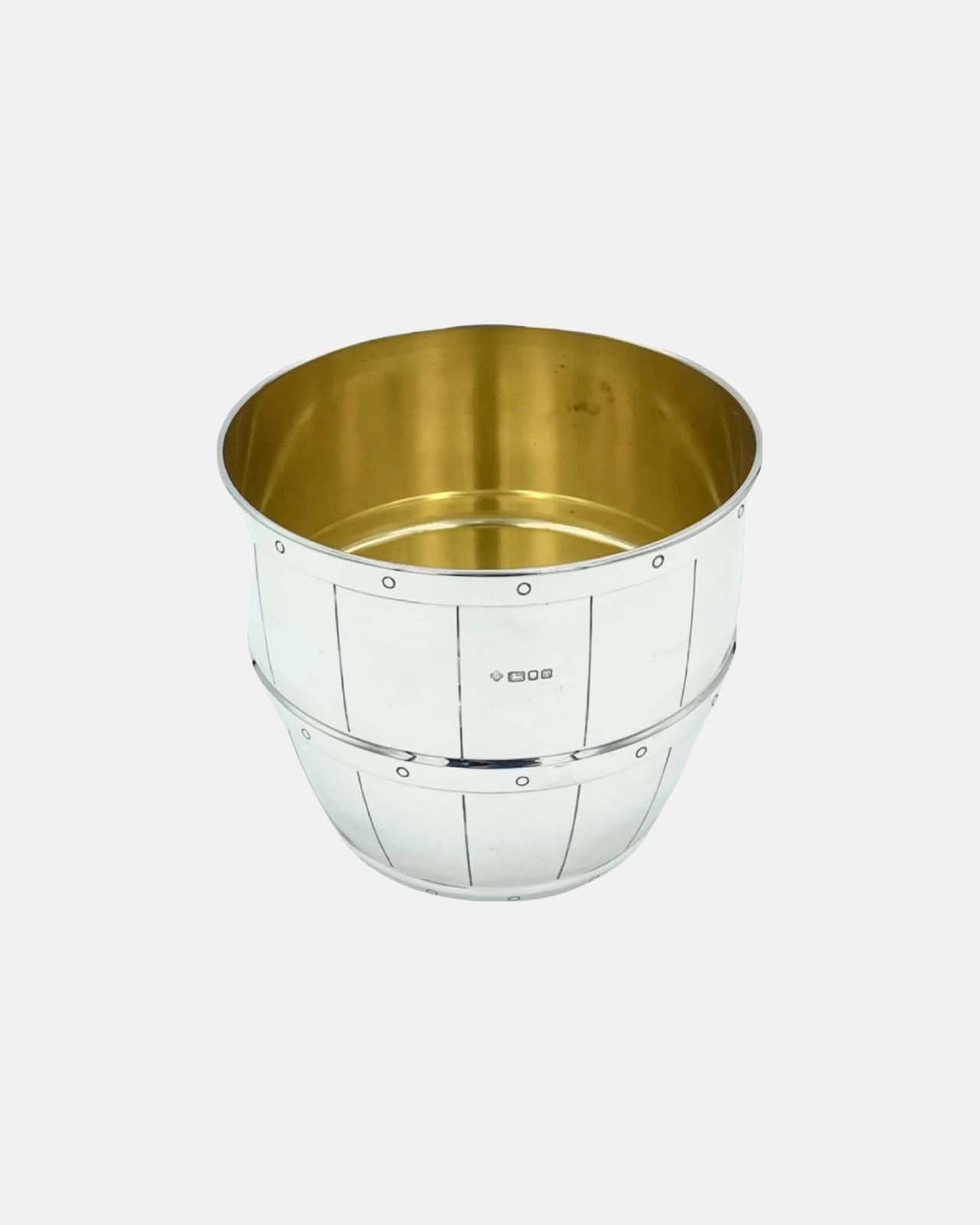 Vintage Asprey London Sterling Silver Ice Bucket Elizabeth II 4.75"H