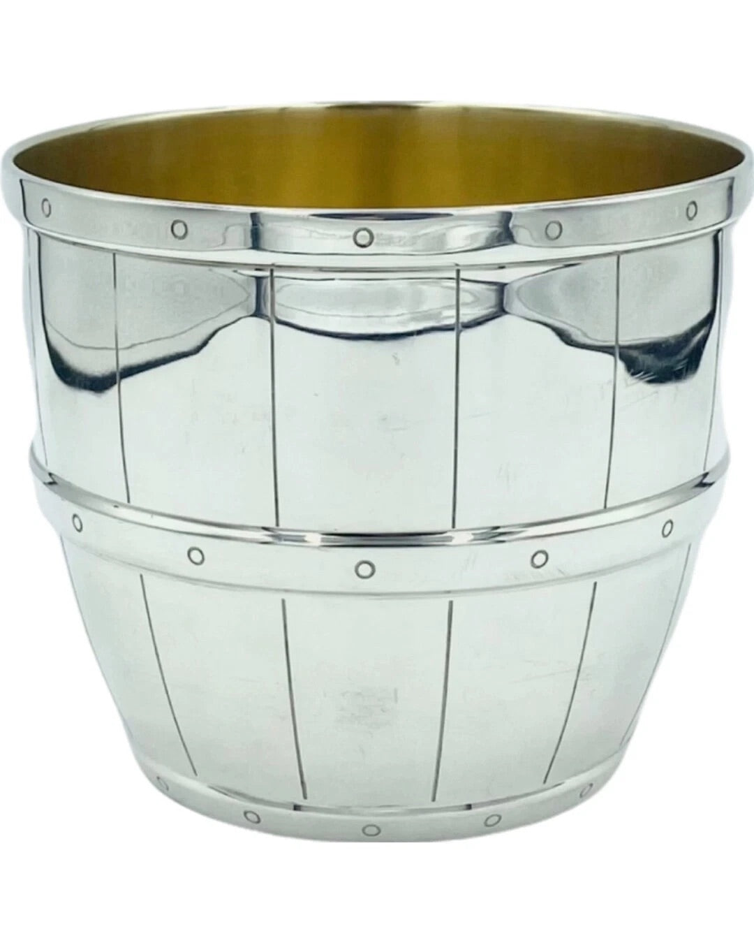 Vintage Asprey London Sterling Silver Ice Bucket Elizabeth II 4.75"H