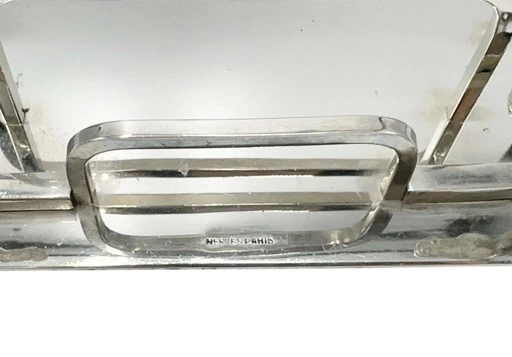 Vintage Hermes Paris Equestrian Horse Head Letter Organizer Silverplated