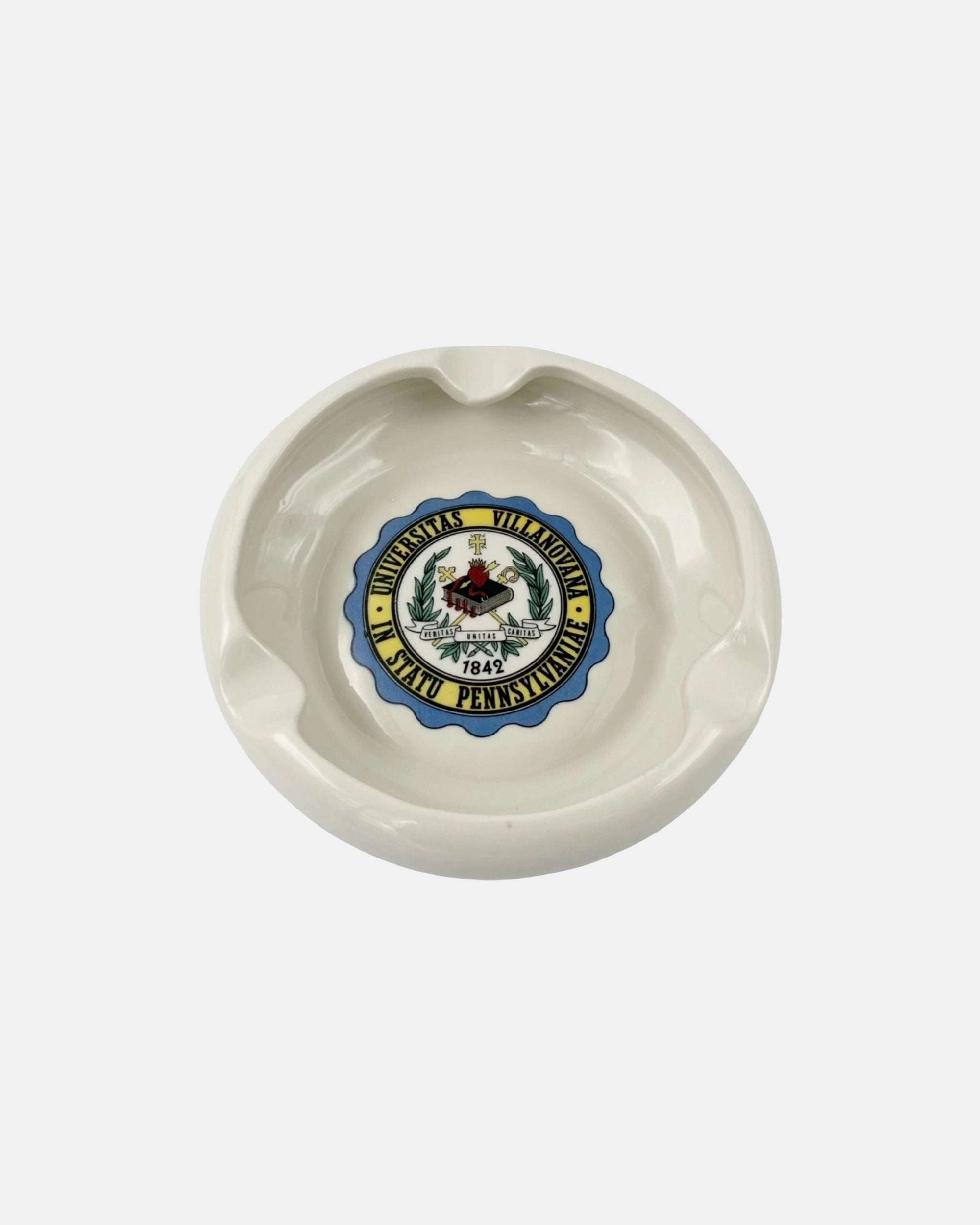 Vintage Villanova University Ceramic Ashtray Catchall Dish