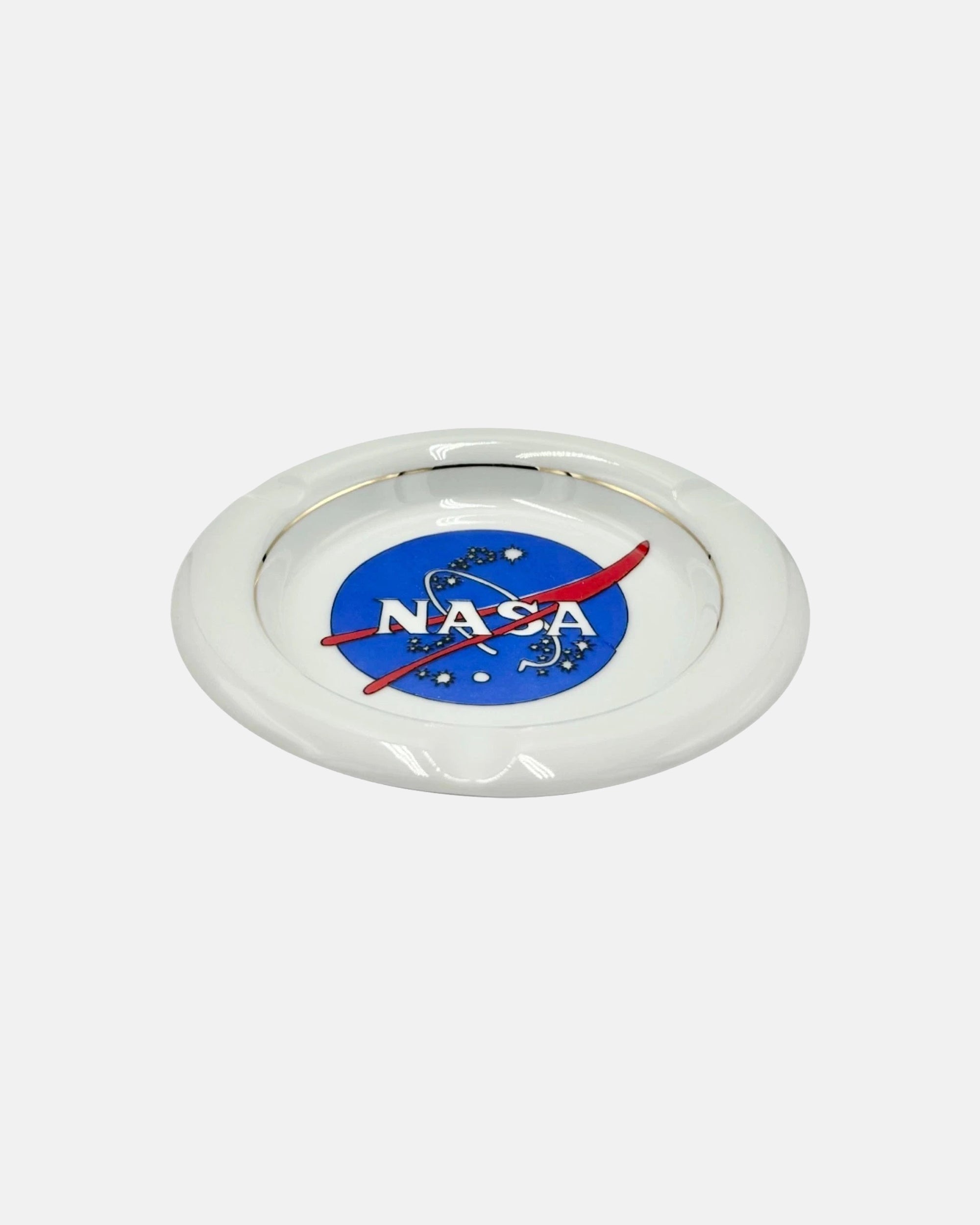 Vintage NASA Meatball Logo Ceramic Ashtray Catchall Dish