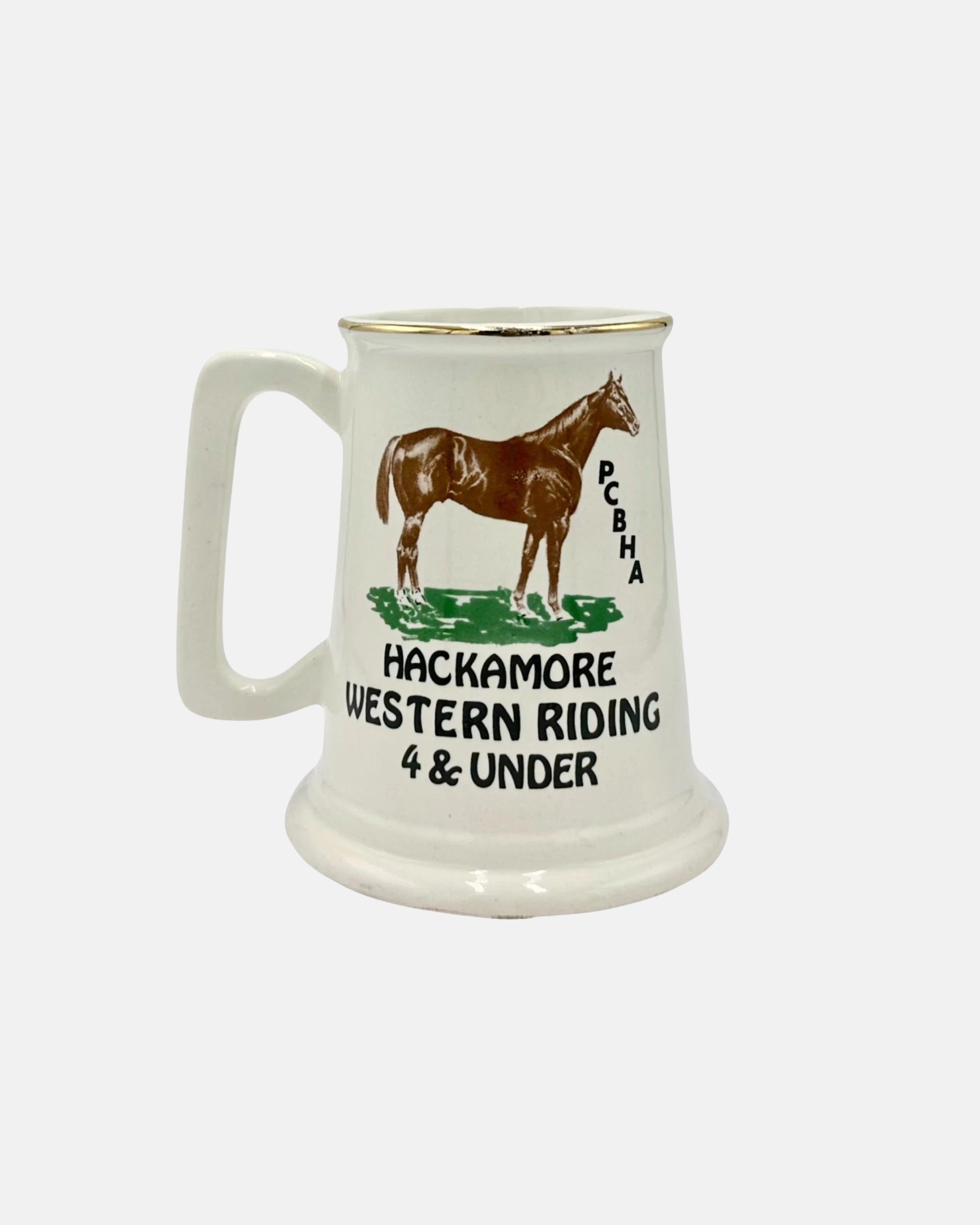Vintage Quarter Horse Show 1977 Riverside California Equestrian Ceramic Mug