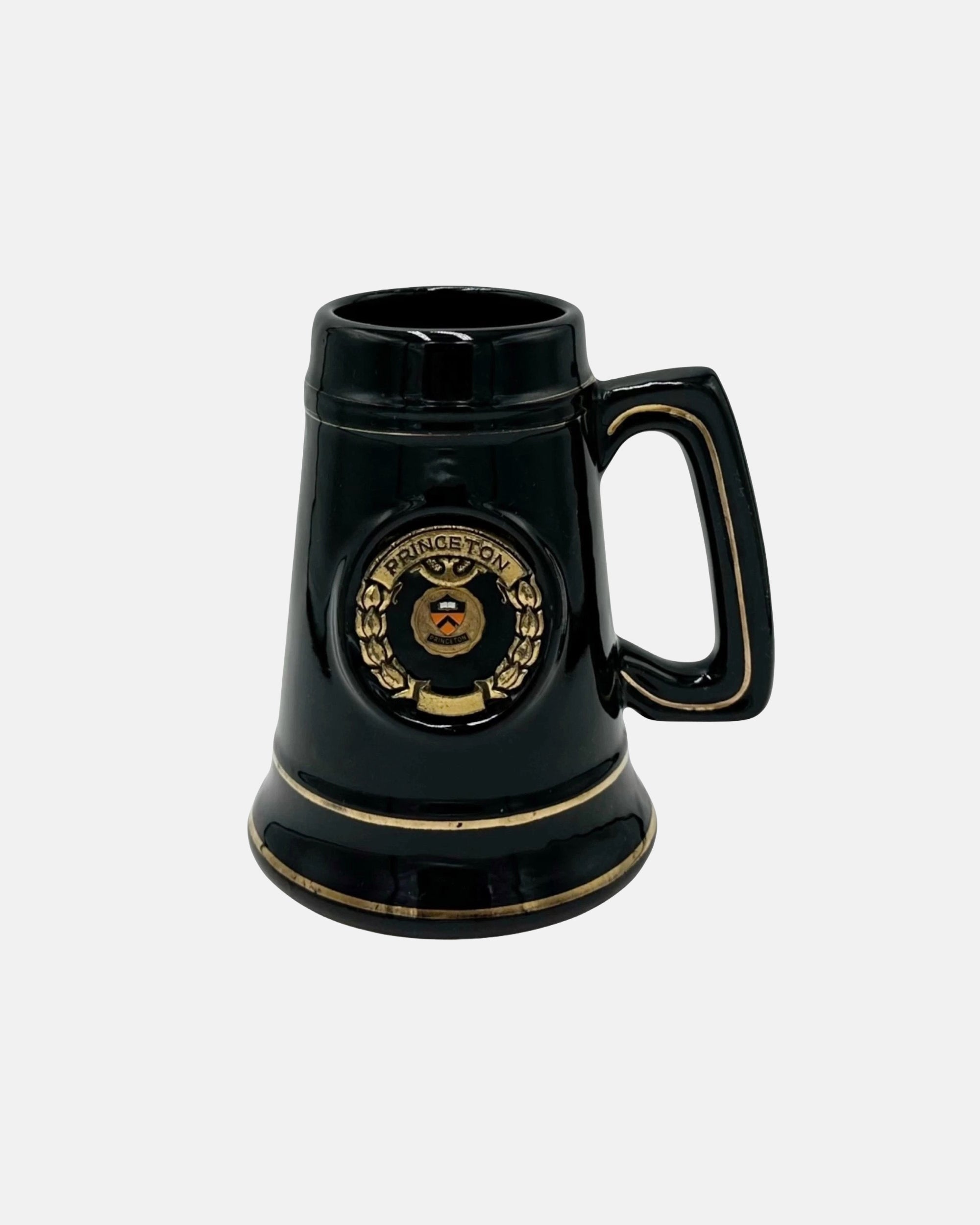 Vintage Princeton University Black Ceramic Mug Stein