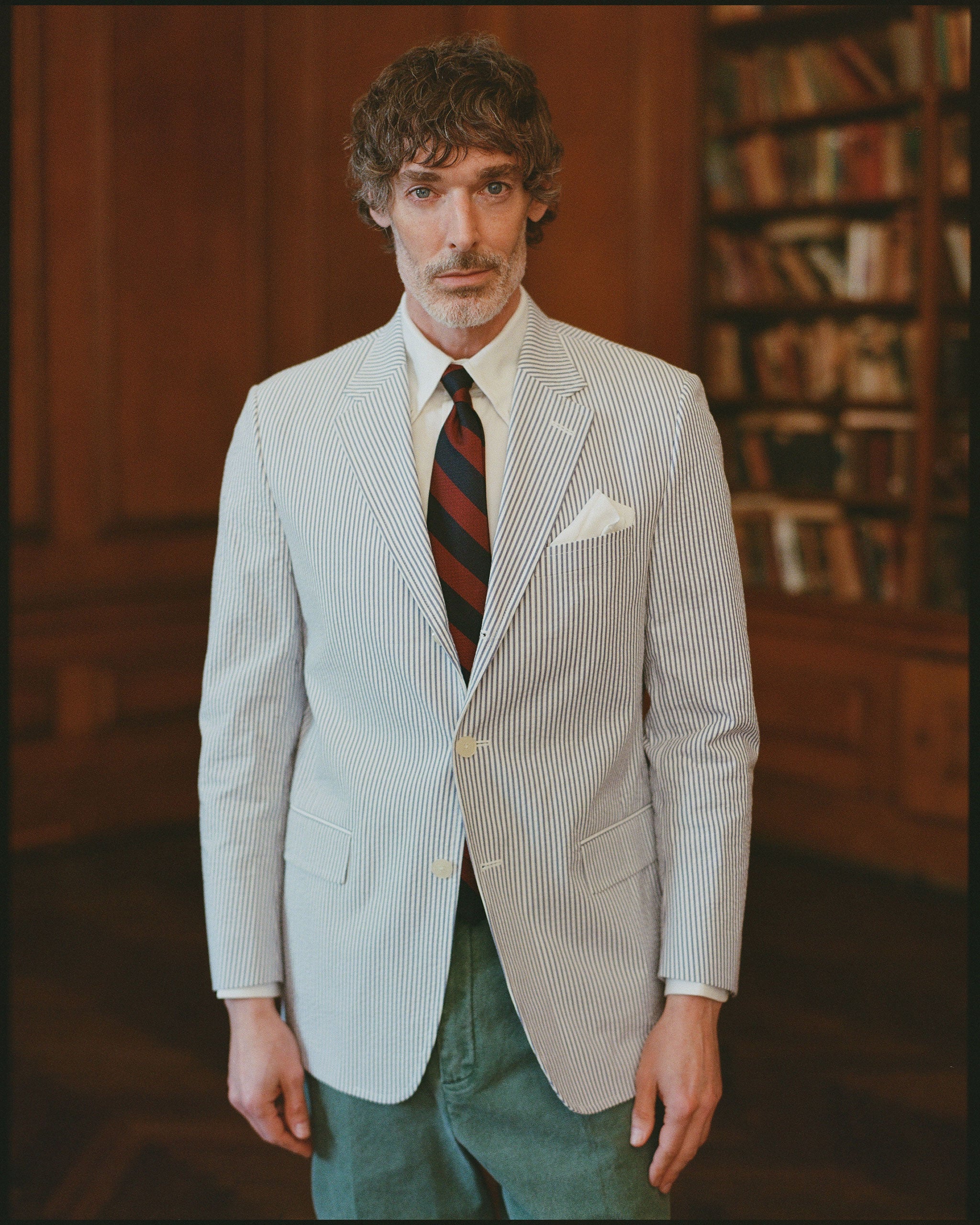 Made-in-Canada Blue Stripe Seersucker Sport Coat