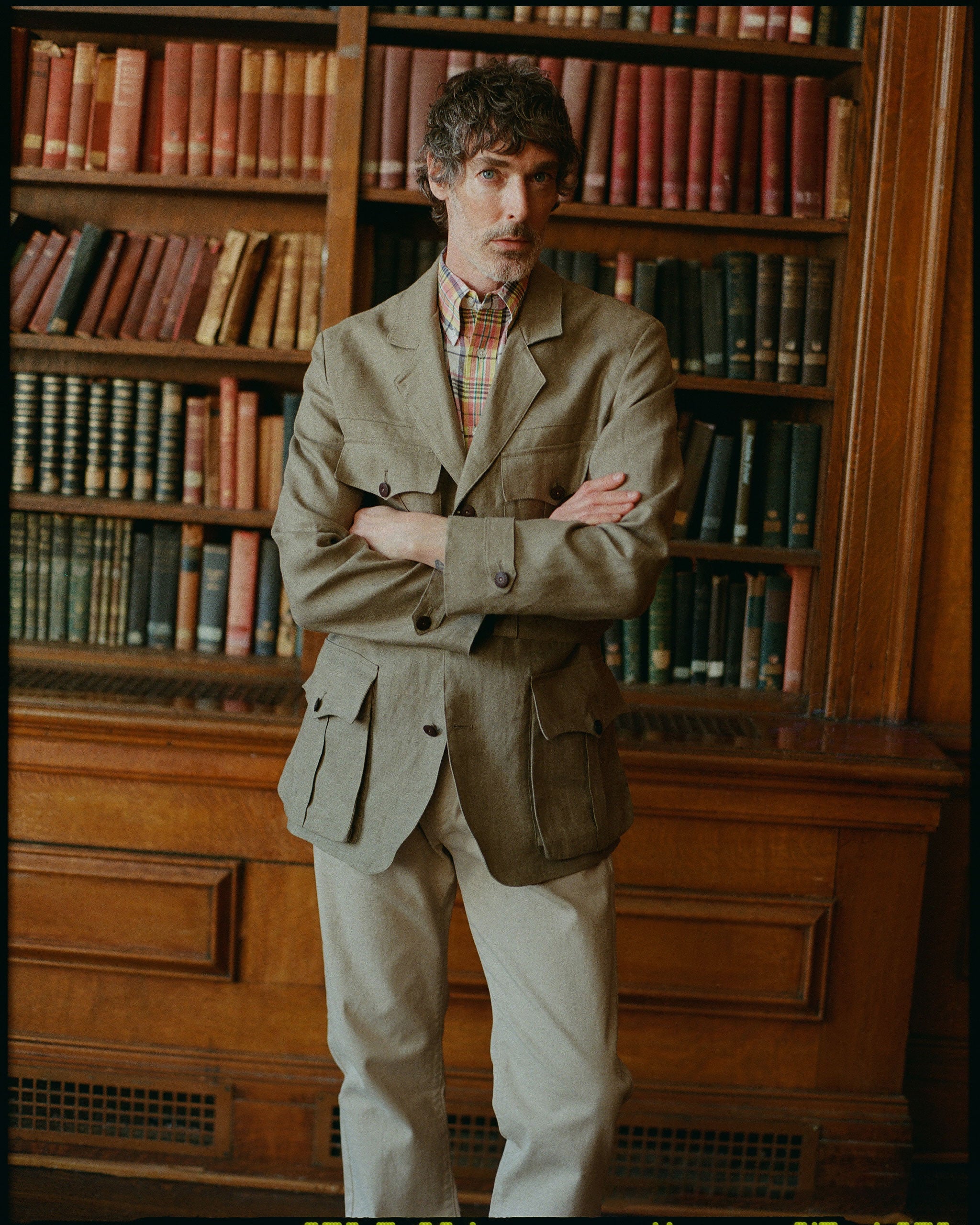 Made-in-England Taupe Linen Safari Jacket