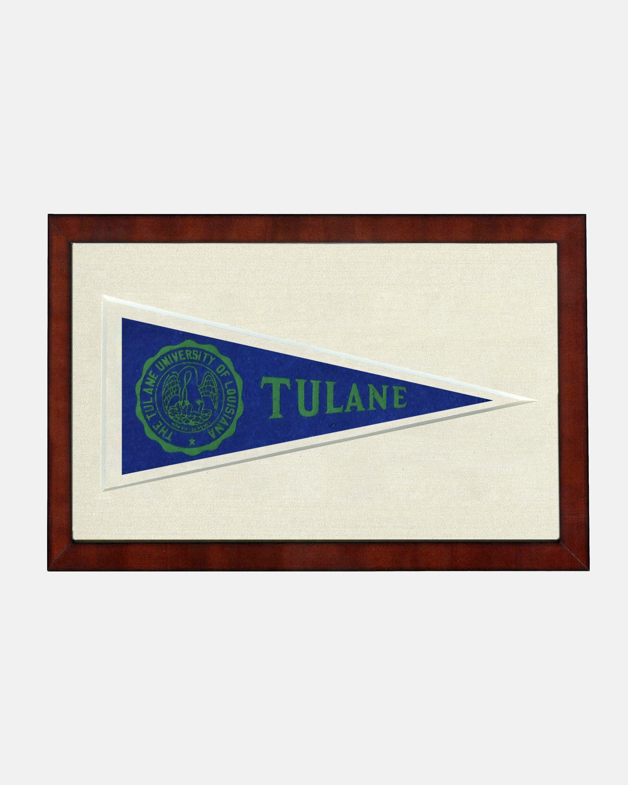 Tulane Framed Vintage Pennant