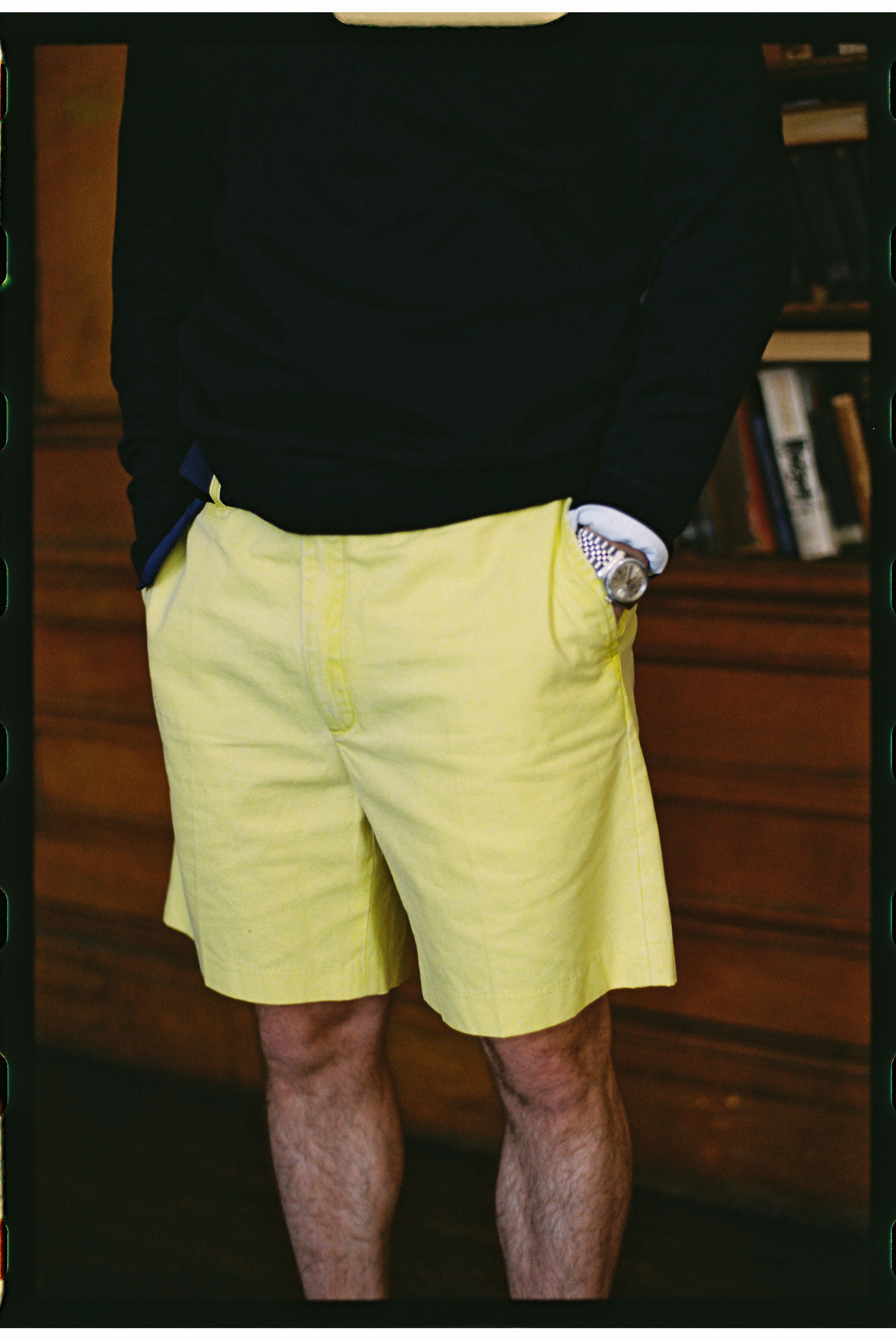 Yellow Washed Canvas Cape Cod Shorts