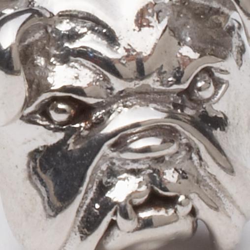 Bulldog Silver Finish Cufflinks